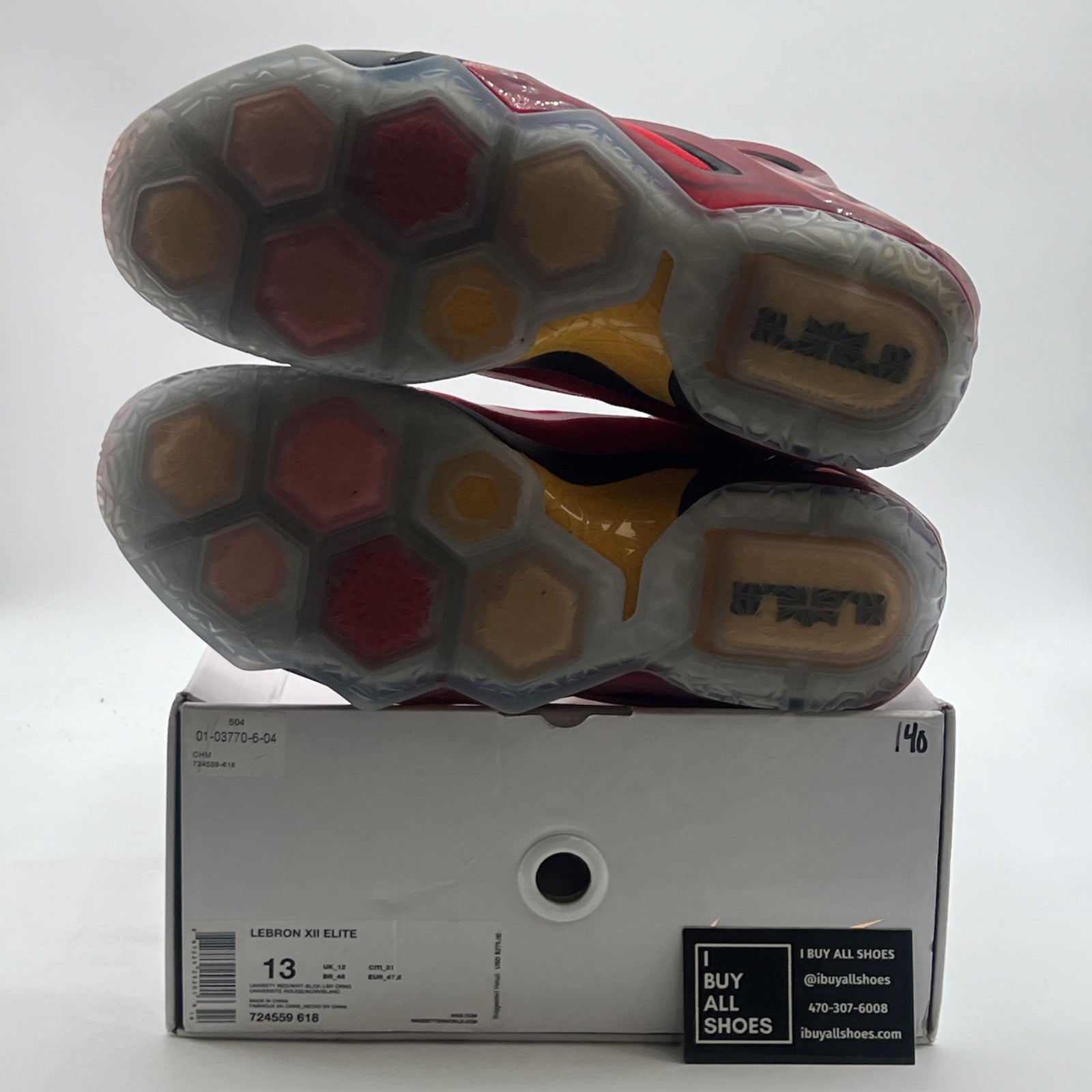 Size 13 - Nike LeBron 12 Elite Team (724559-618)