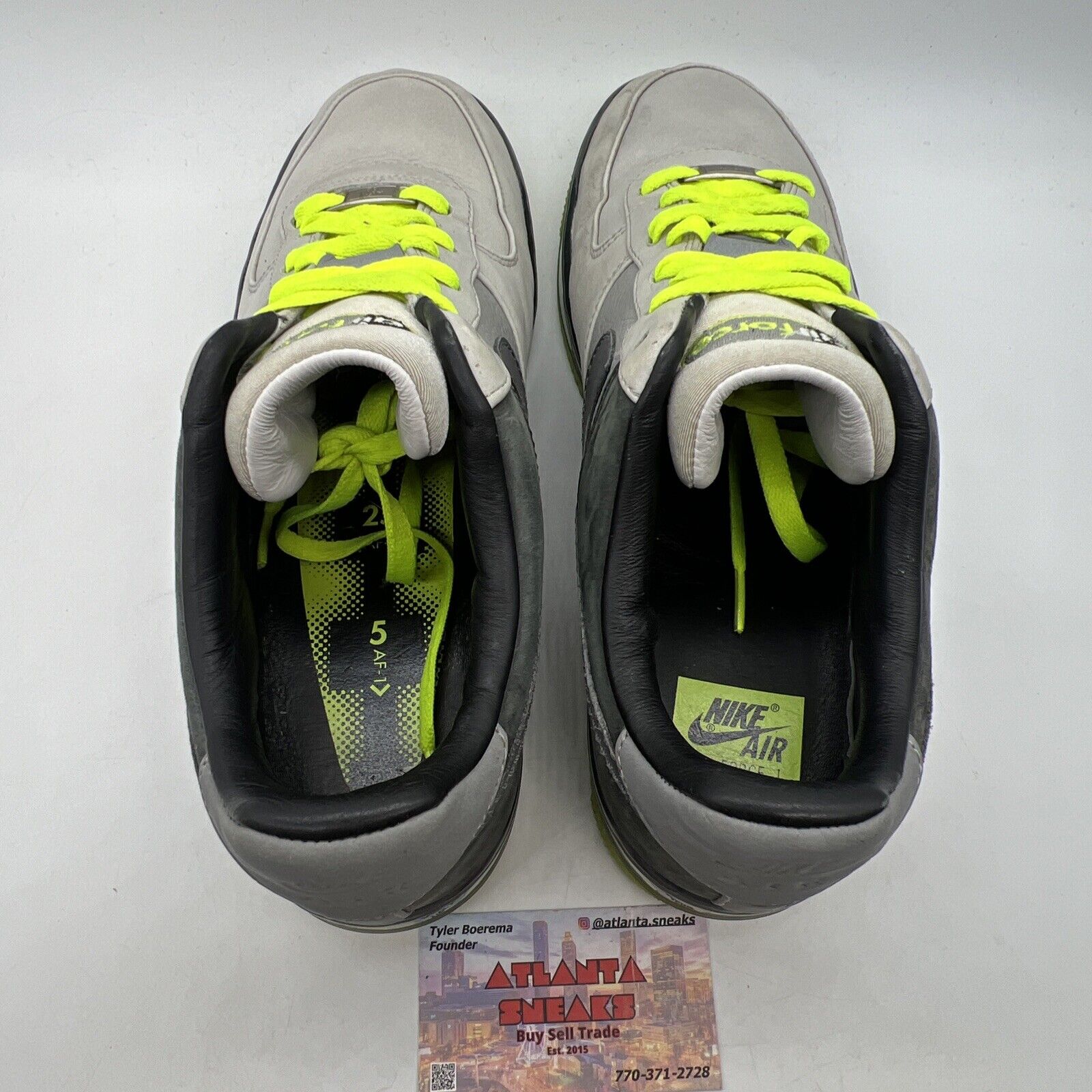 Size 12 - Nike Air Force 1 Supreme Max Air Air Max 95 Grey Volt (318772-001)