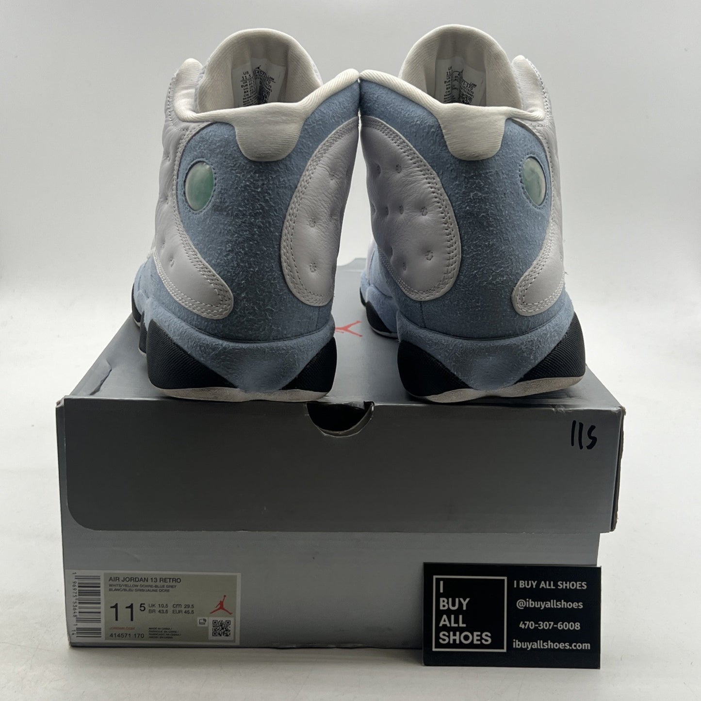 Size 11.5 - Air Jordan 13 Retro Blue Grey (414571-170)