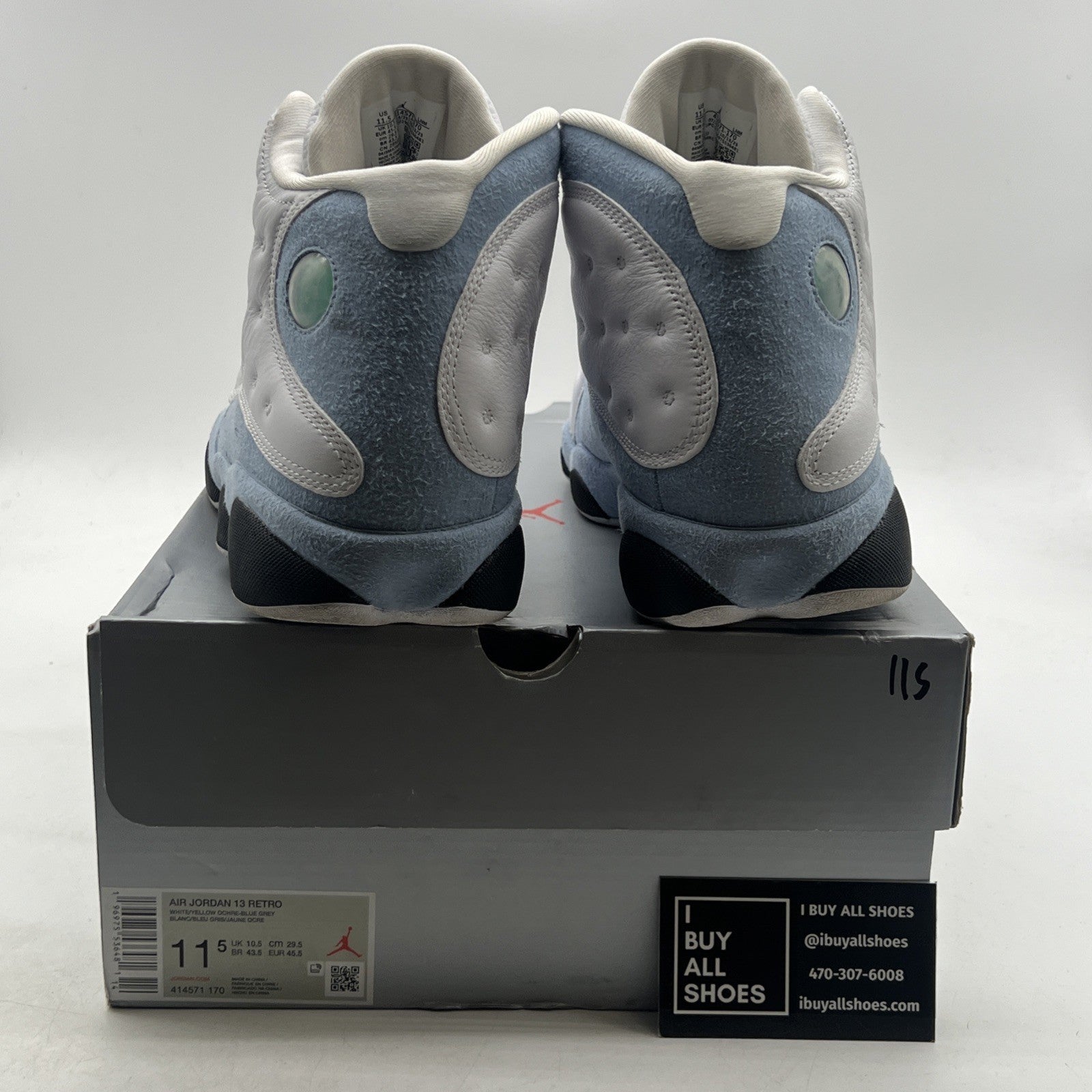 Size 11.5 - Air Jordan 13 Retro Blue Grey (414571-170)