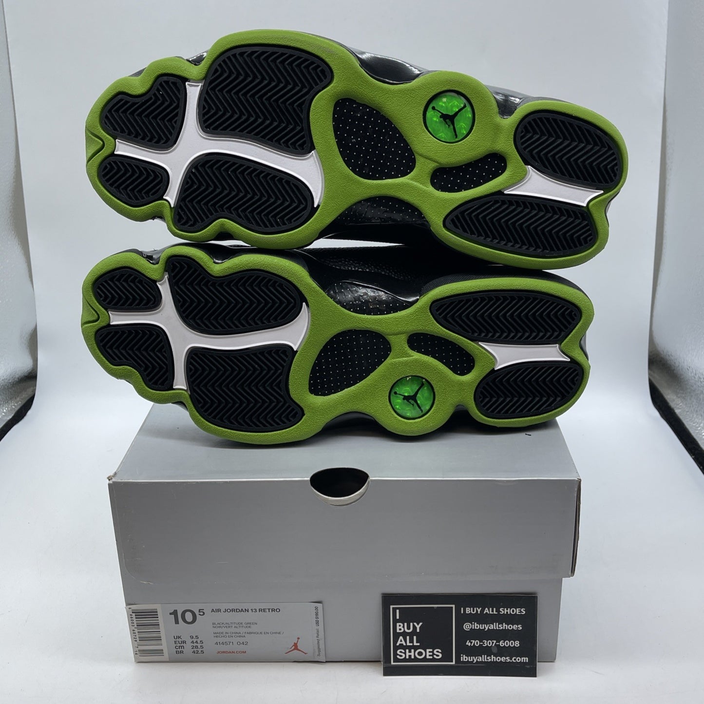 Size 10.5 - Air Jordan 13 Retro 2017 Altitude Black Leather (414571-042)