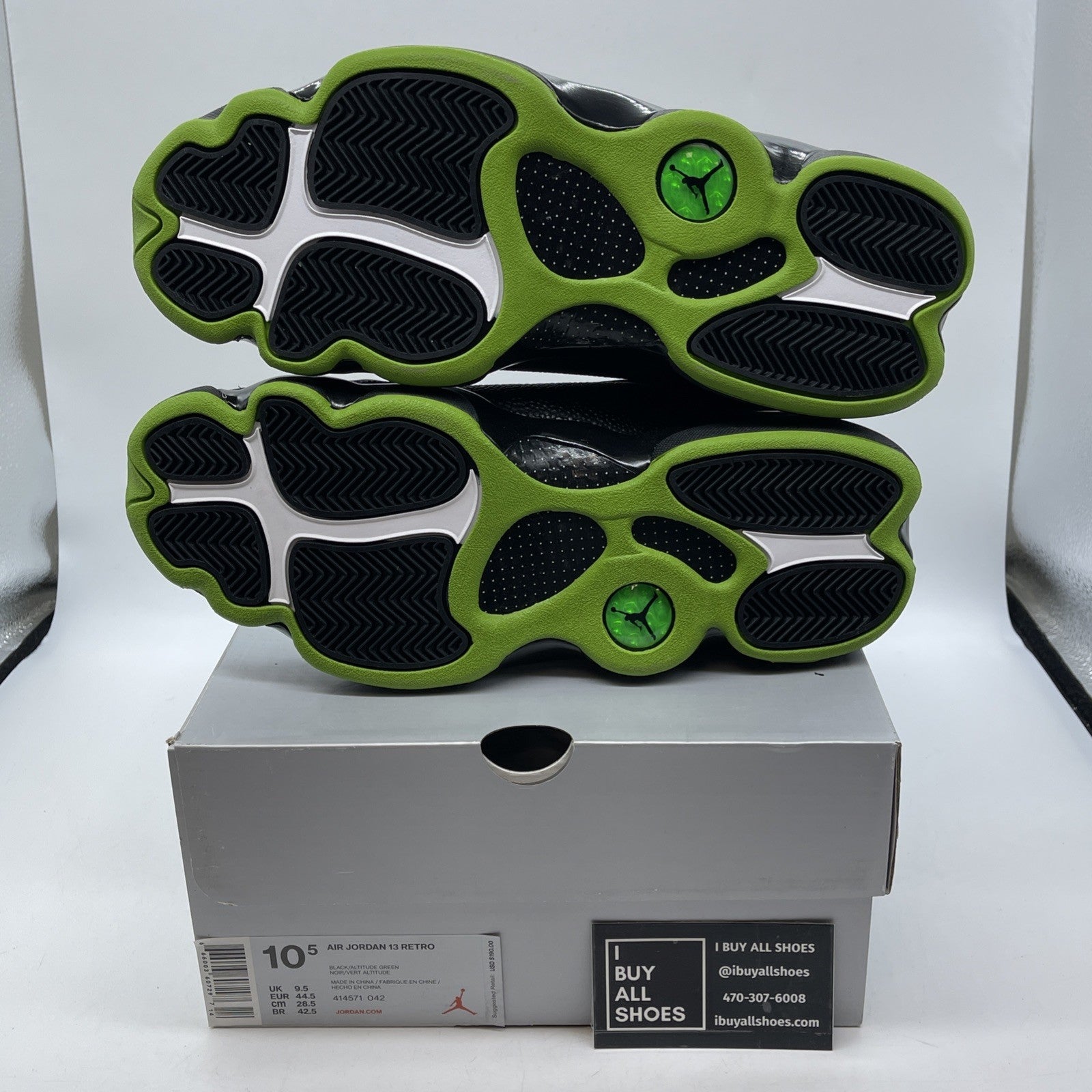 Size 10.5 - Air Jordan 13 Retro 2017 Altitude Black Leather (414571-042)