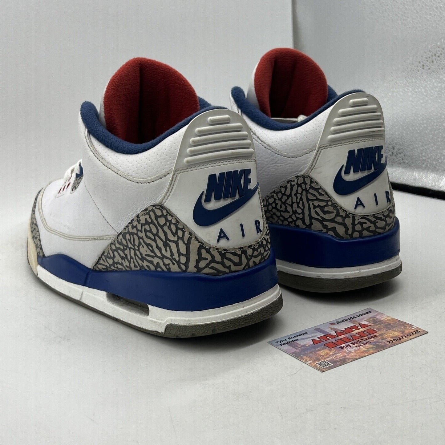 Size 12 - Jordan 3 Retro OG Mid True Blue White Grey Leather  (854262-106)
