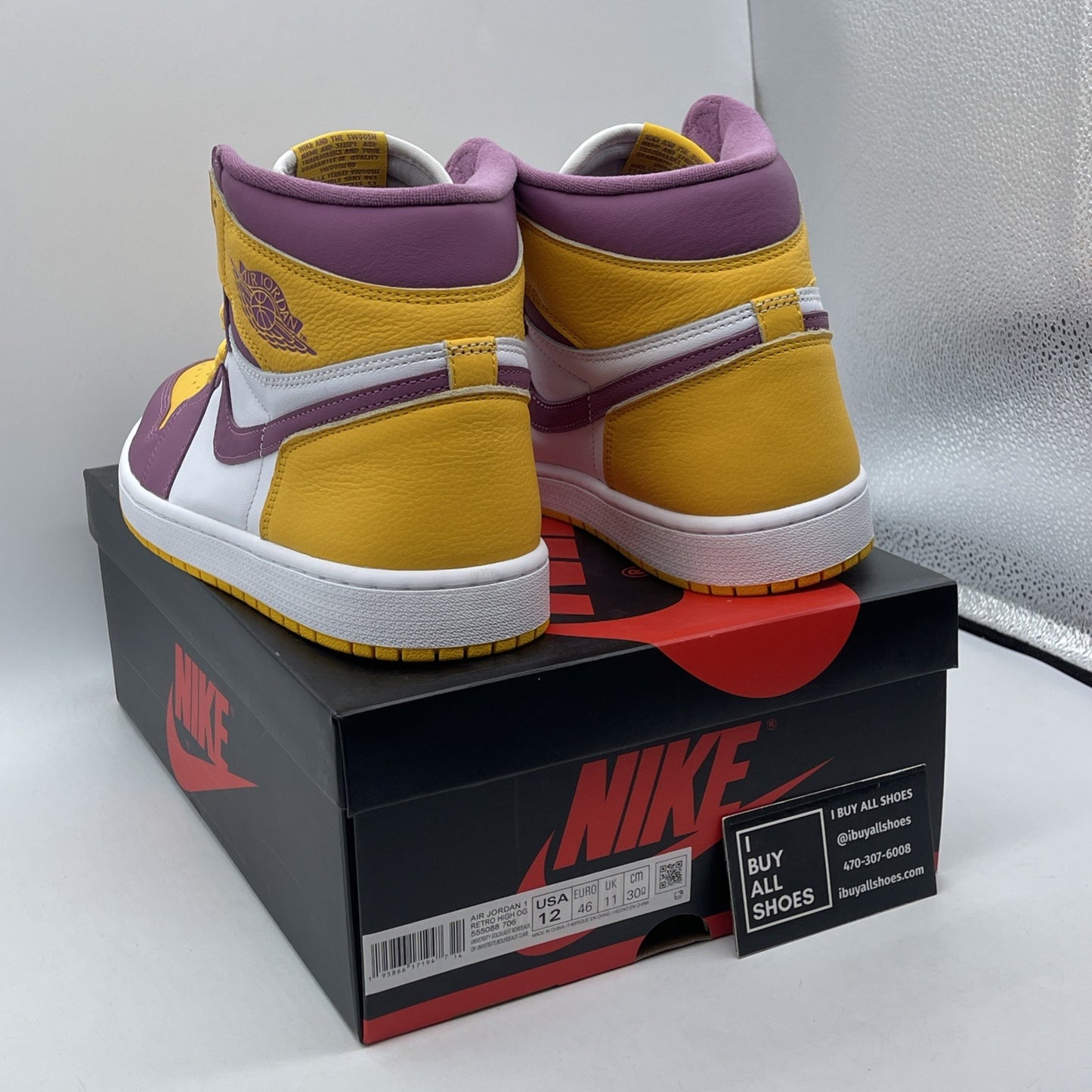 Size 12 - Jordan 1 Retro High OG Brotherhood Yellow Leather (555088-706)