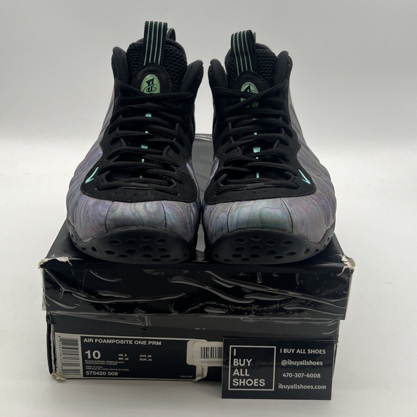 Size 10 - Nike Air Foamposite One Premium Abalone (575420-009)