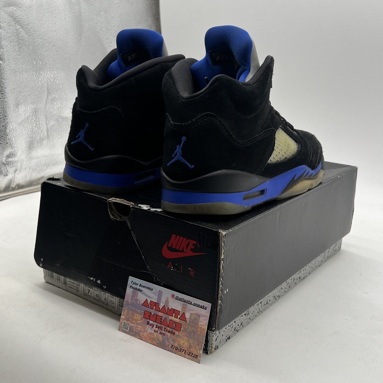 Size 7Y - Air Jordan 5 Retro Mid Racer Blue (440888-004)