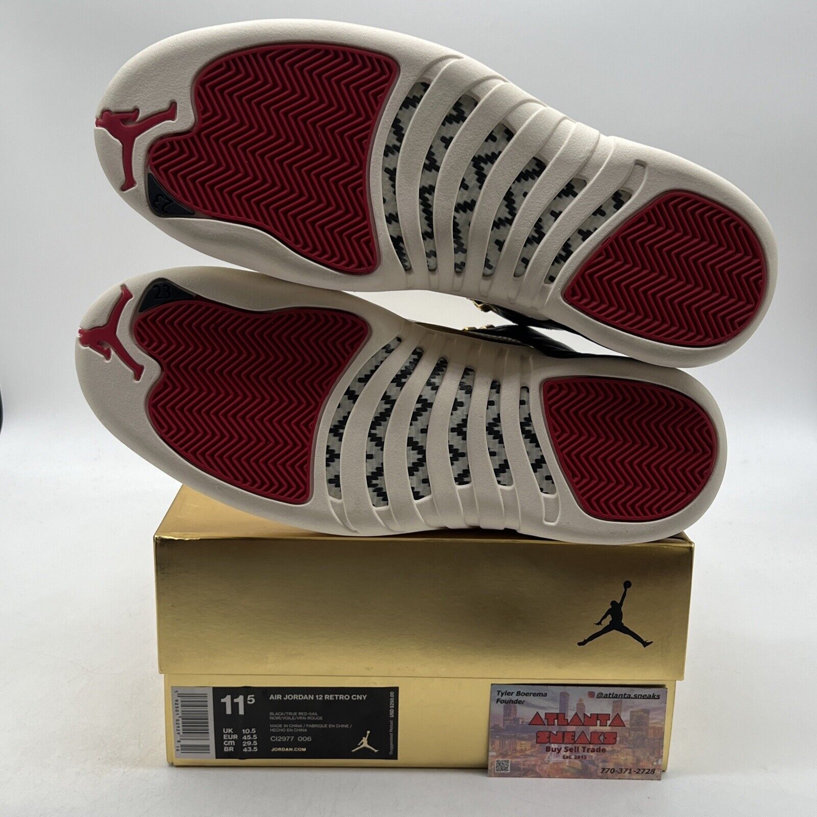 Size 11.5 - Air Jordan 12 Retro 2019 Chinese New Year White Black (CI2977-006)