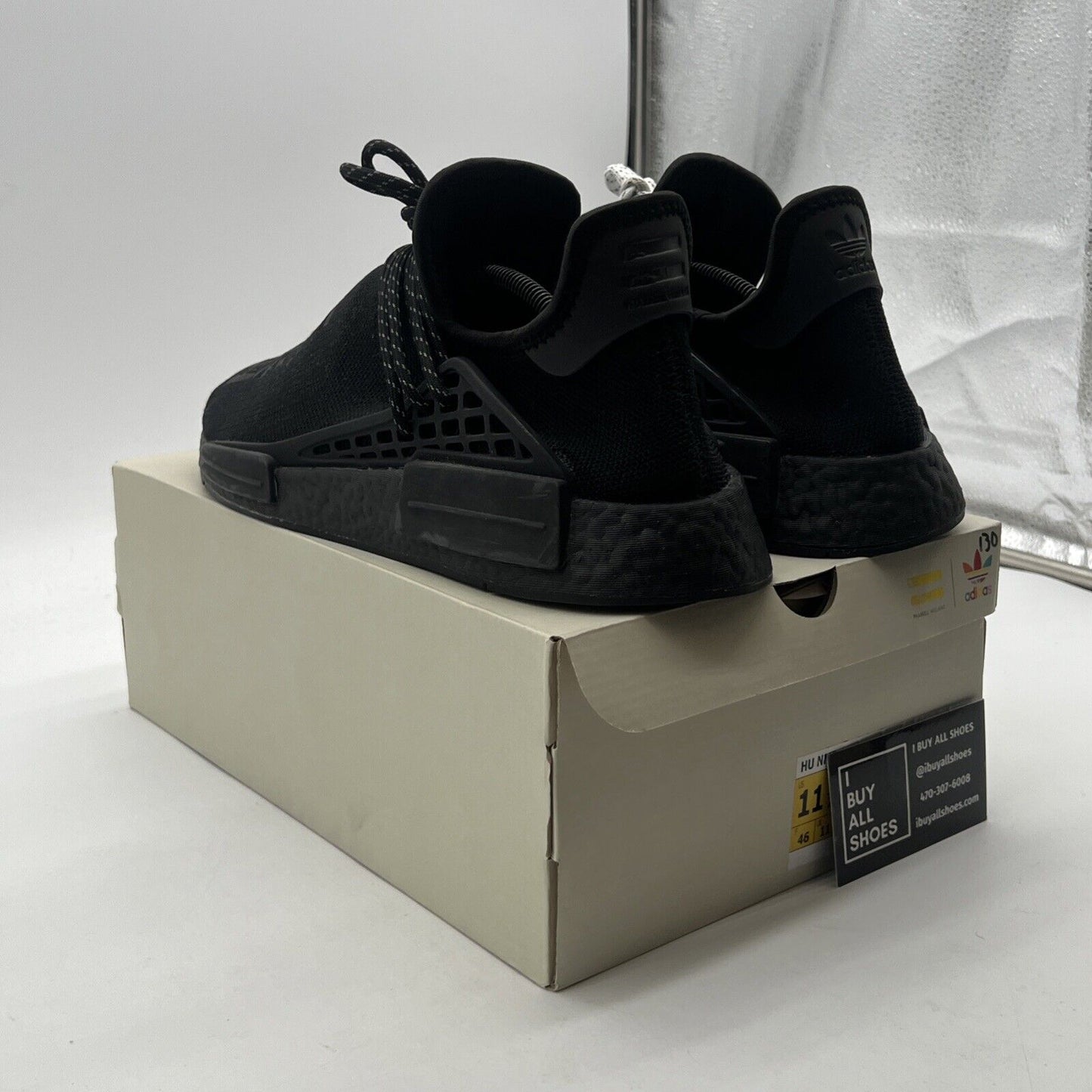 Size 11.5 - adidas Pharrell x NMD Human Race Black (GY0093)