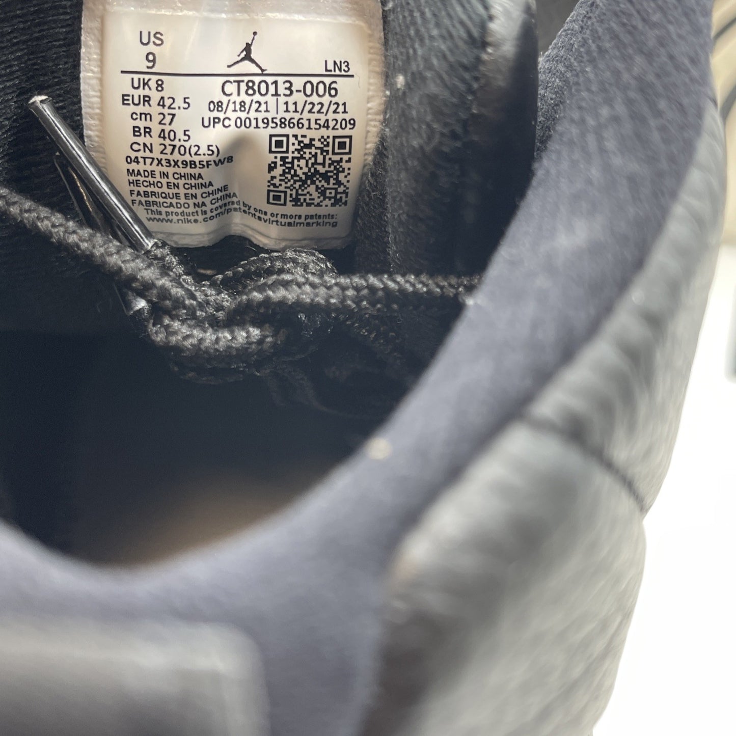 Size 9 - Jordan 12 Retro Mid Playoff Black White Red Leather (CT8013-006)