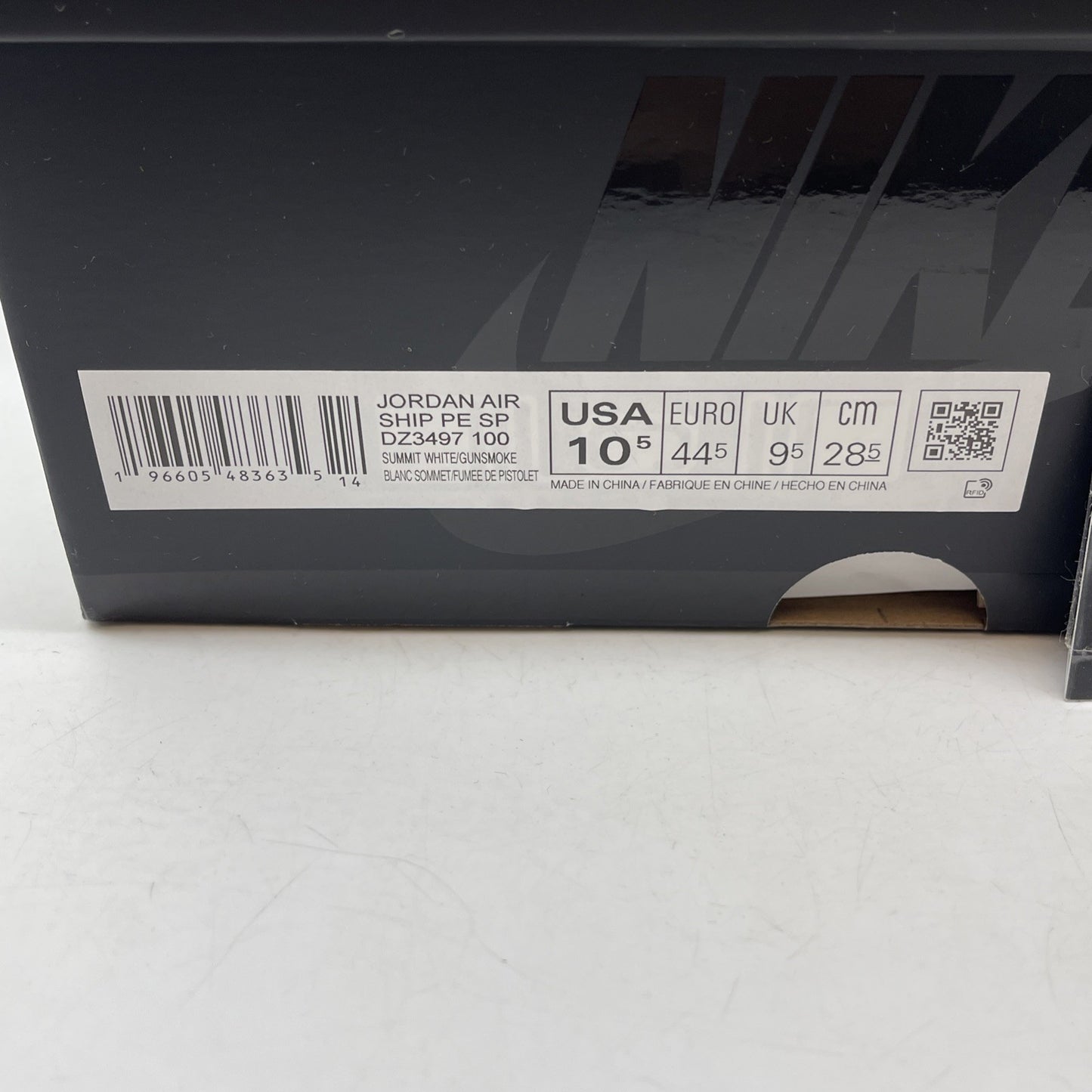 Size 10.5 - Jordan Air Ship PE SP Tech Grey White Leather Suede (DZ3497-100)