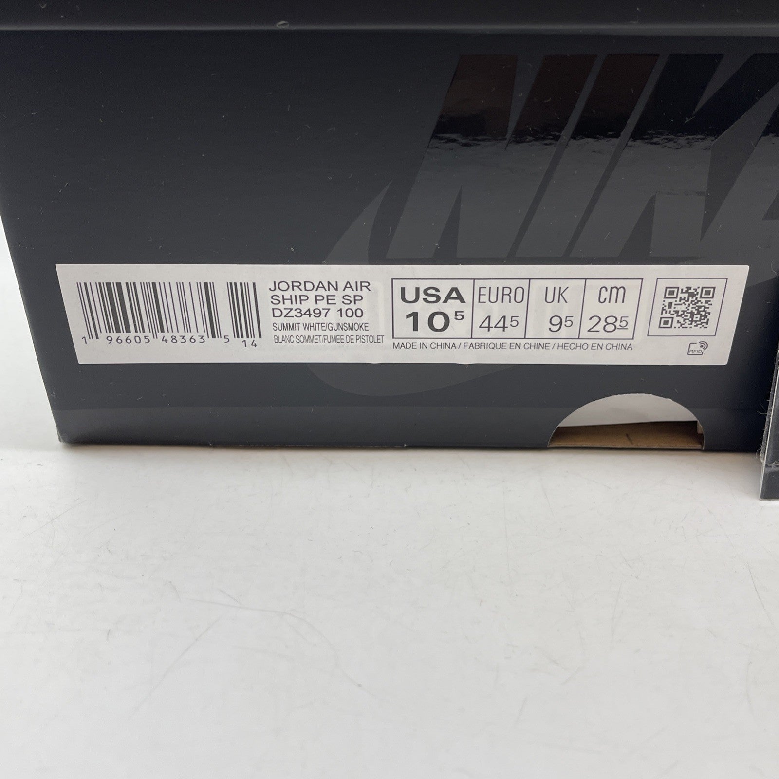 Size 10.5 - Jordan Air Ship PE SP Tech Grey White Leather Suede (DZ3497-100)