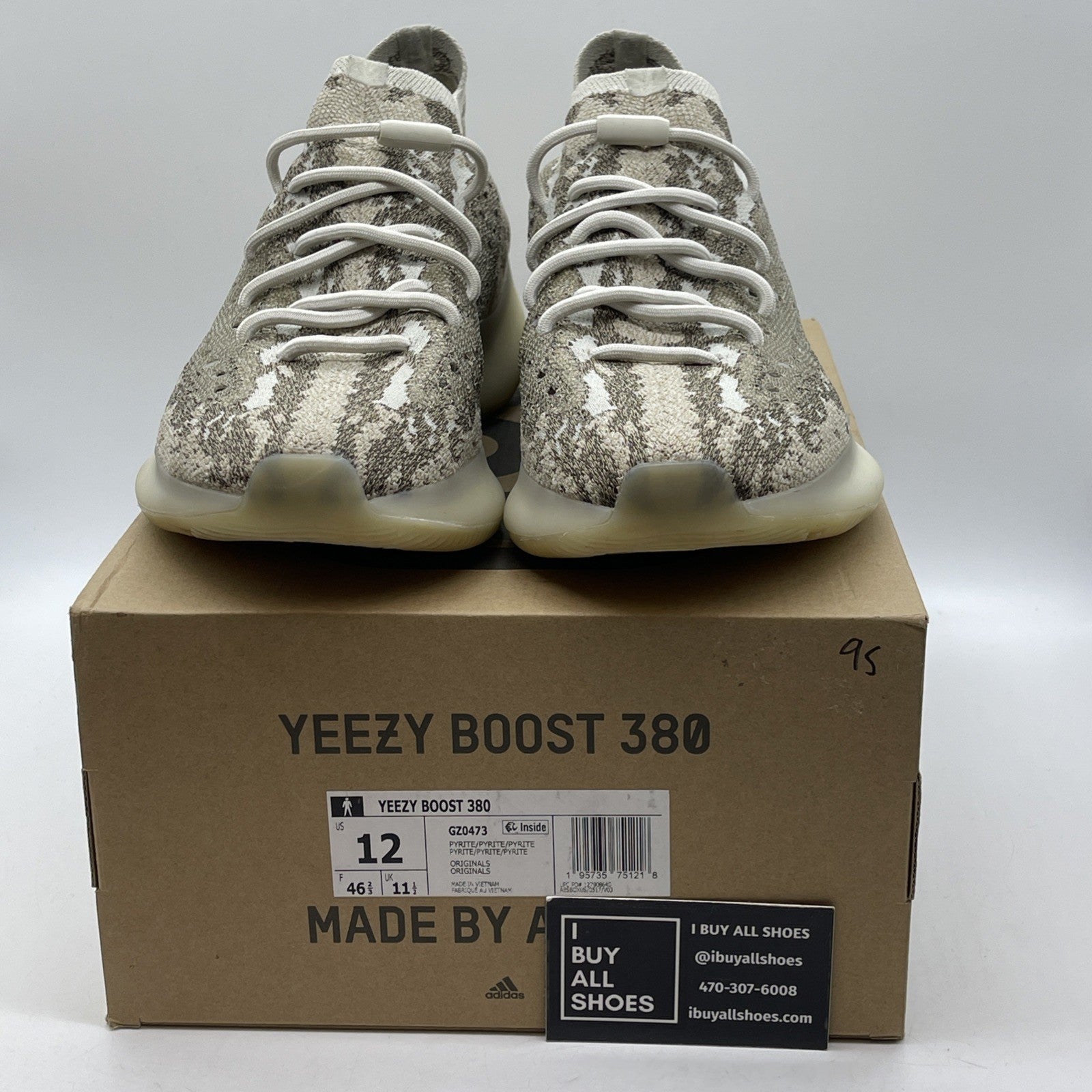 Size 12 - adidas Yeezy Boost 380 Pyrite Brown Suede (GZ0473)