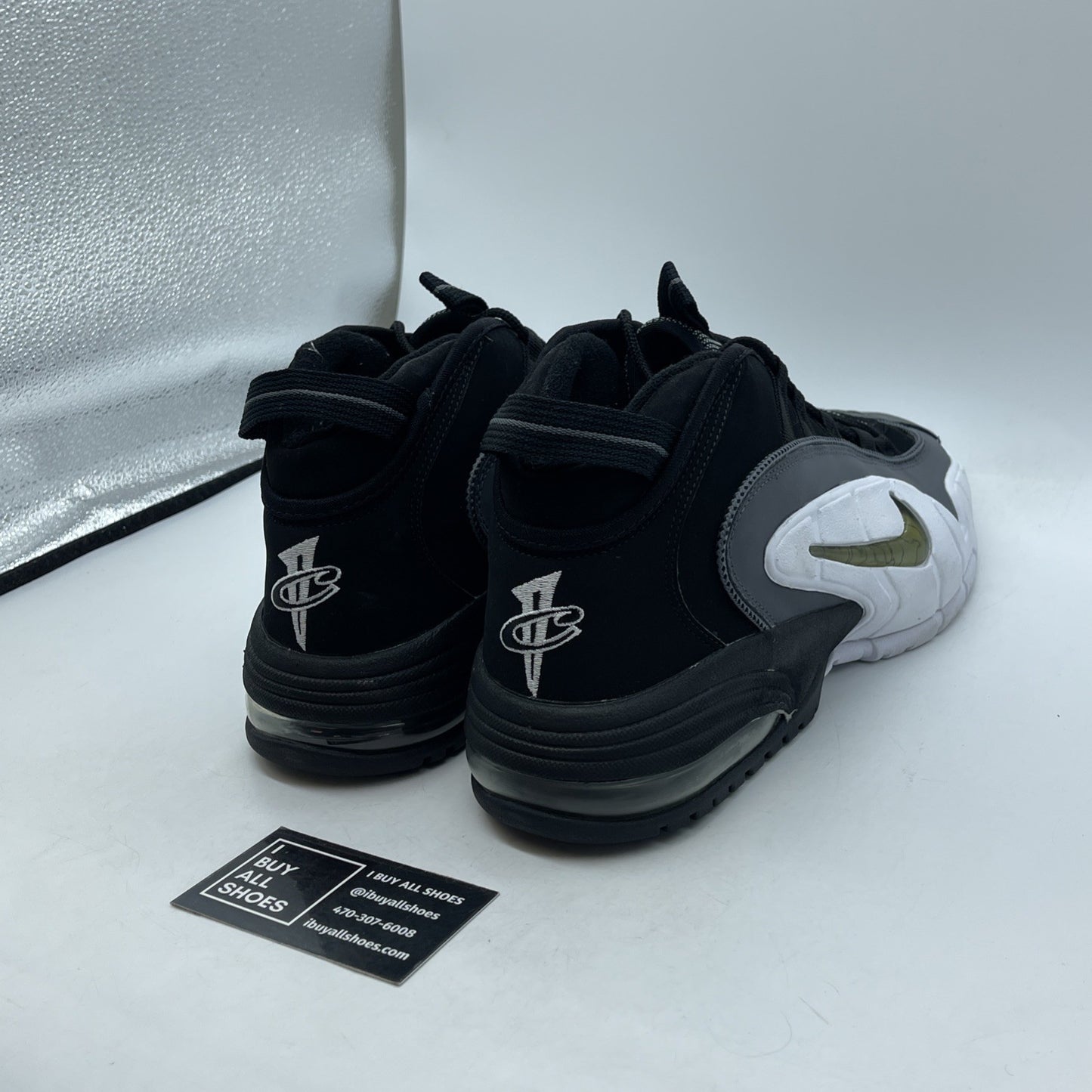 Size 13 - Nike Air Max Penny Charcoal Grey Black Suede (311089-004)
