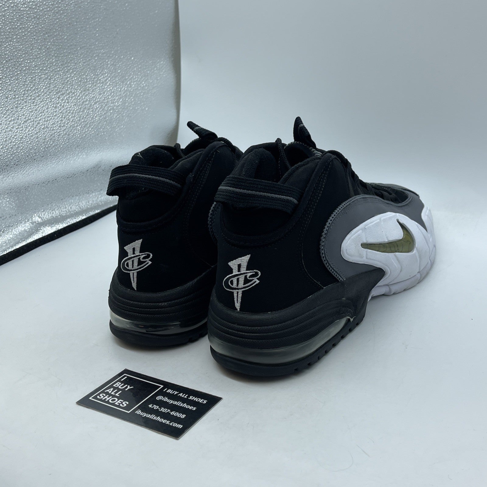 Size 13 - Nike Air Max Penny Charcoal Grey Black Suede (311089-004)