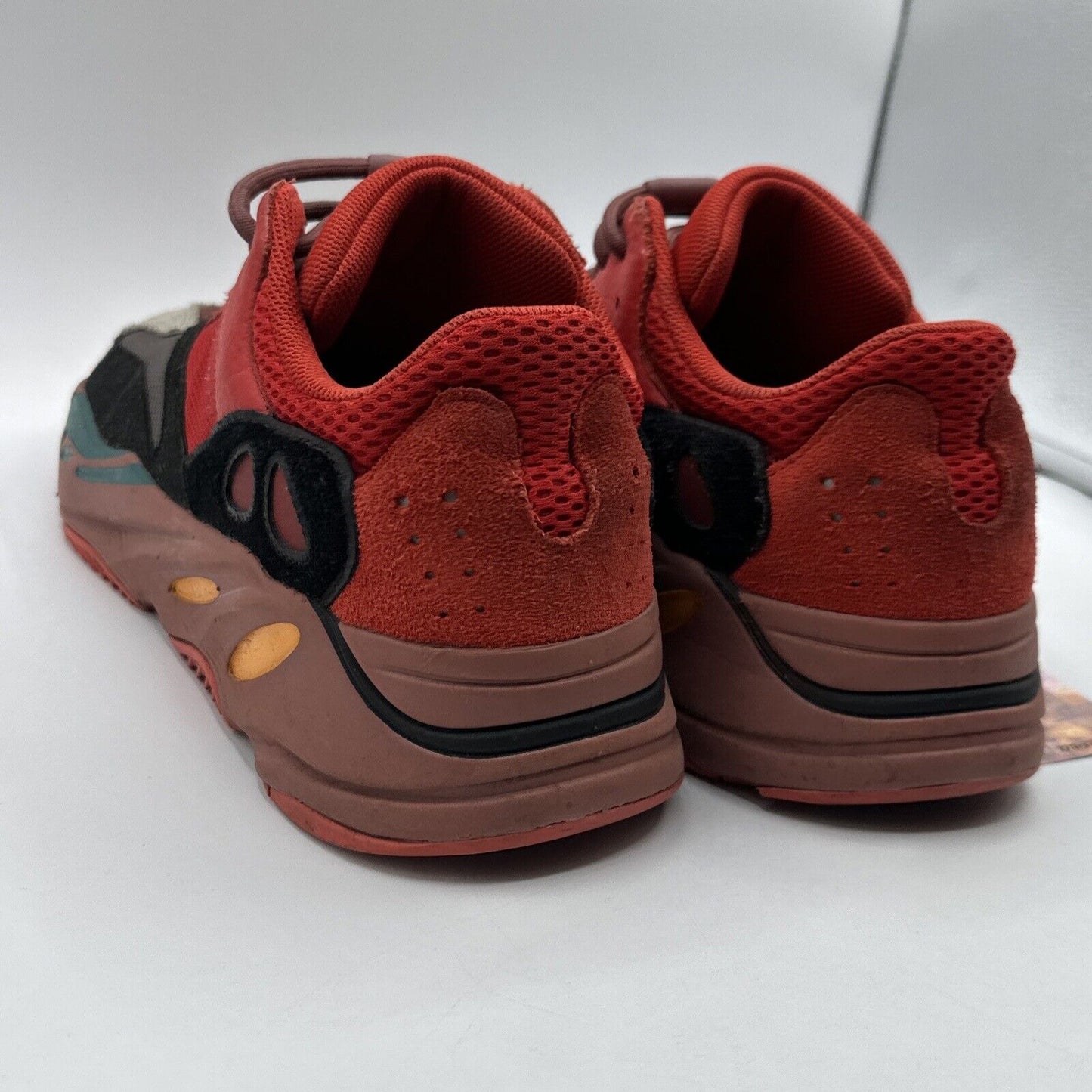 Size 12 - adidas Yeezy Boost 700 MNVN Laceless HI-RES RED 2022 Blue Orange Lace