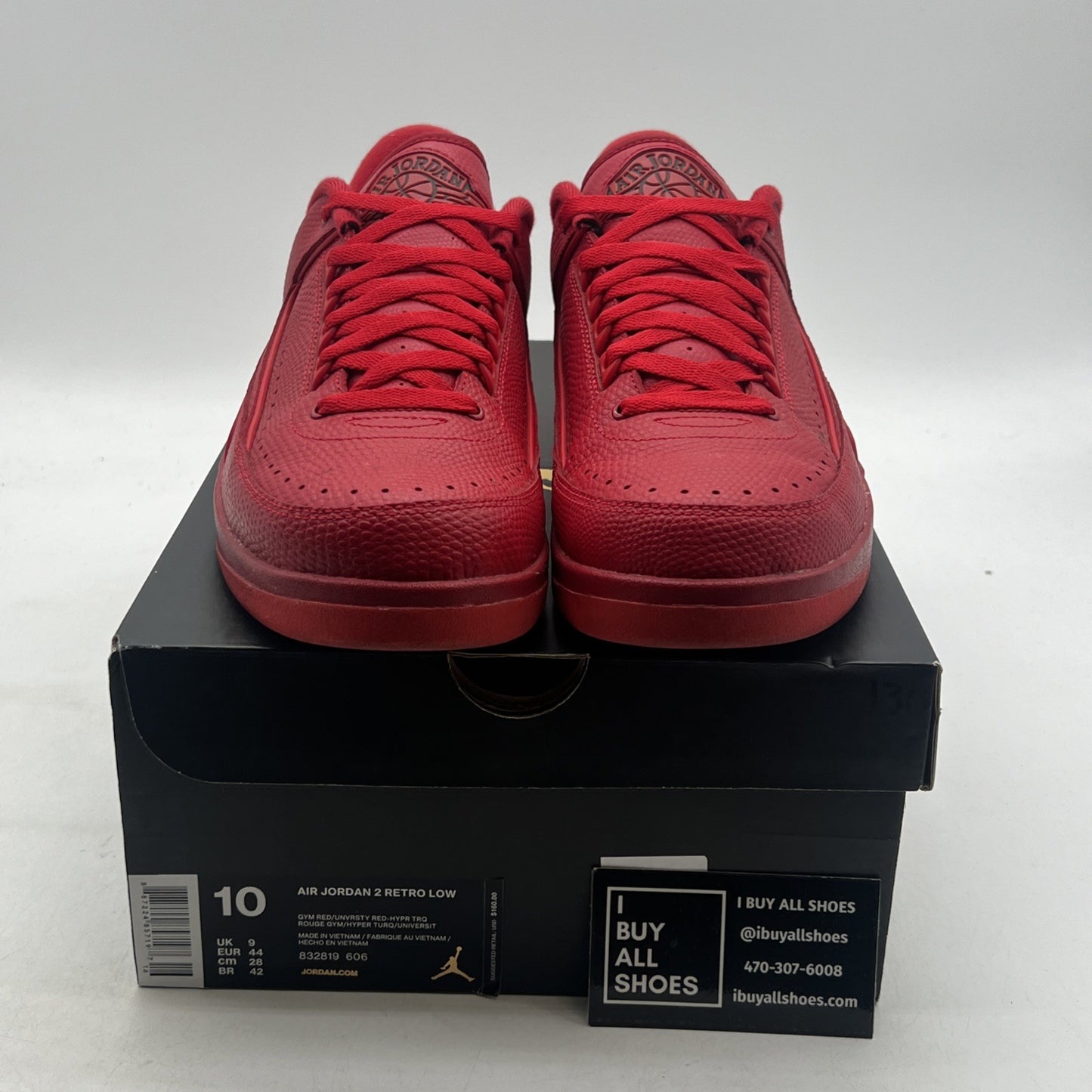 Size 10 - Air Jordan 2 Retro Low Gym Red (832819-606)