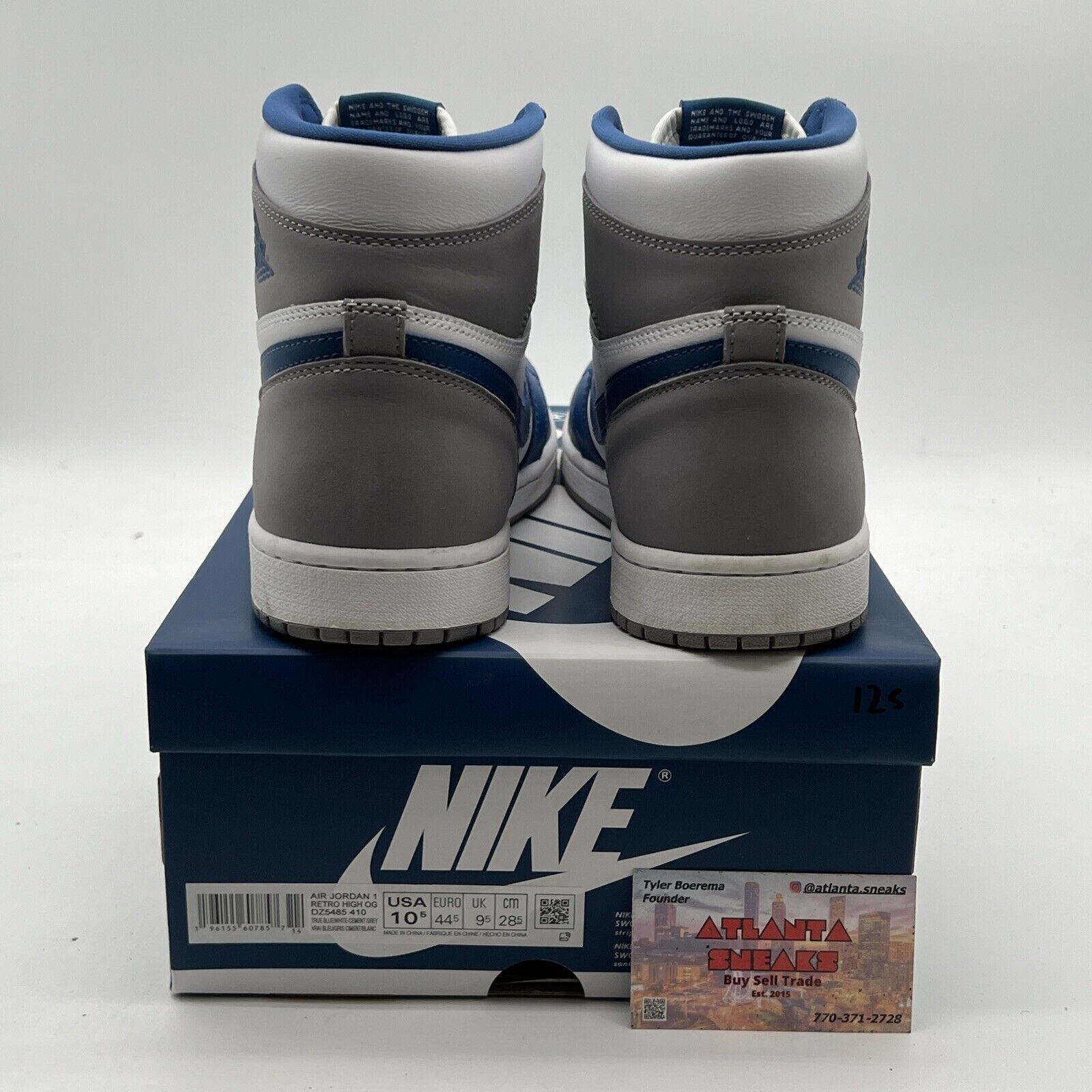 Size 10.5 - Air Jordan 1 Retro OG High True Blue (DZ5485-410)