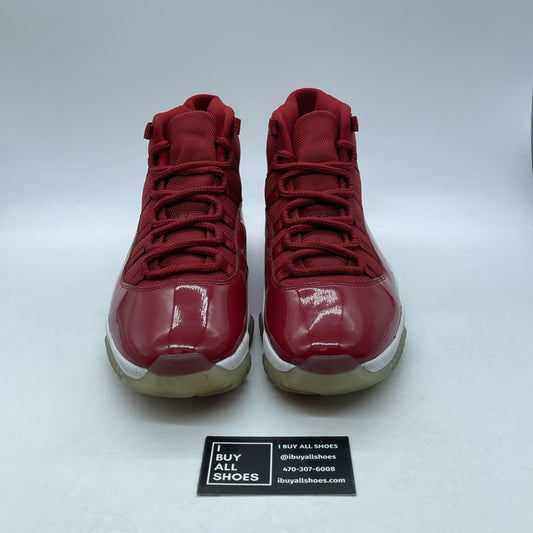 Size 9.5 - Jordan 11 Retro High Win Like '96 Red Black Suede (378037-623)