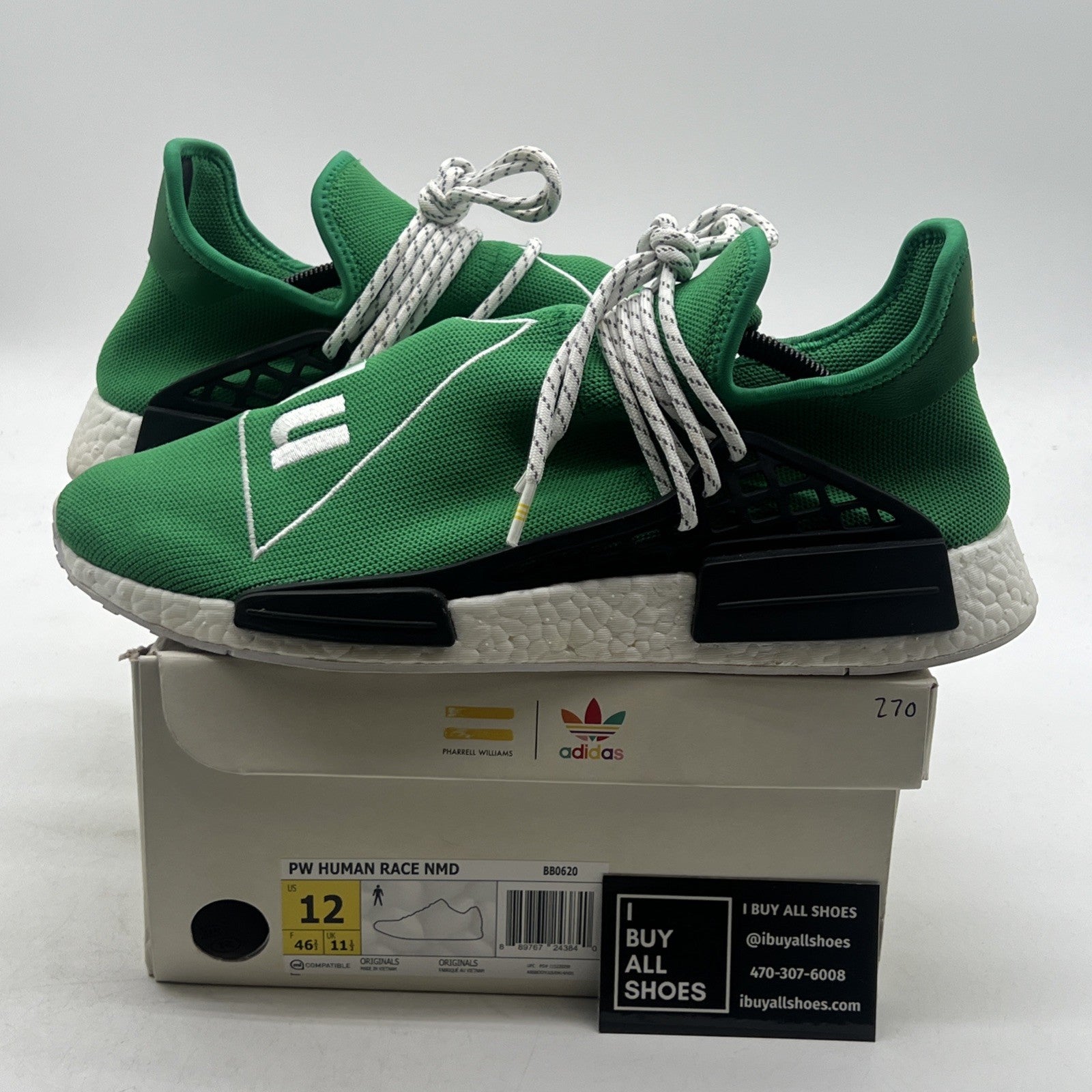 Size 12 - adidas Pharrell x NMD Human Race Green (BB0620)