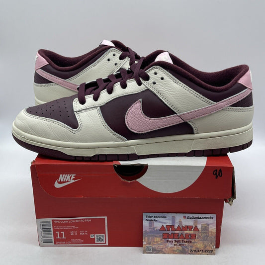 Size 11 - Nike Dunk Low Premium Valentine's Day Burgundy White (DR9705-100)