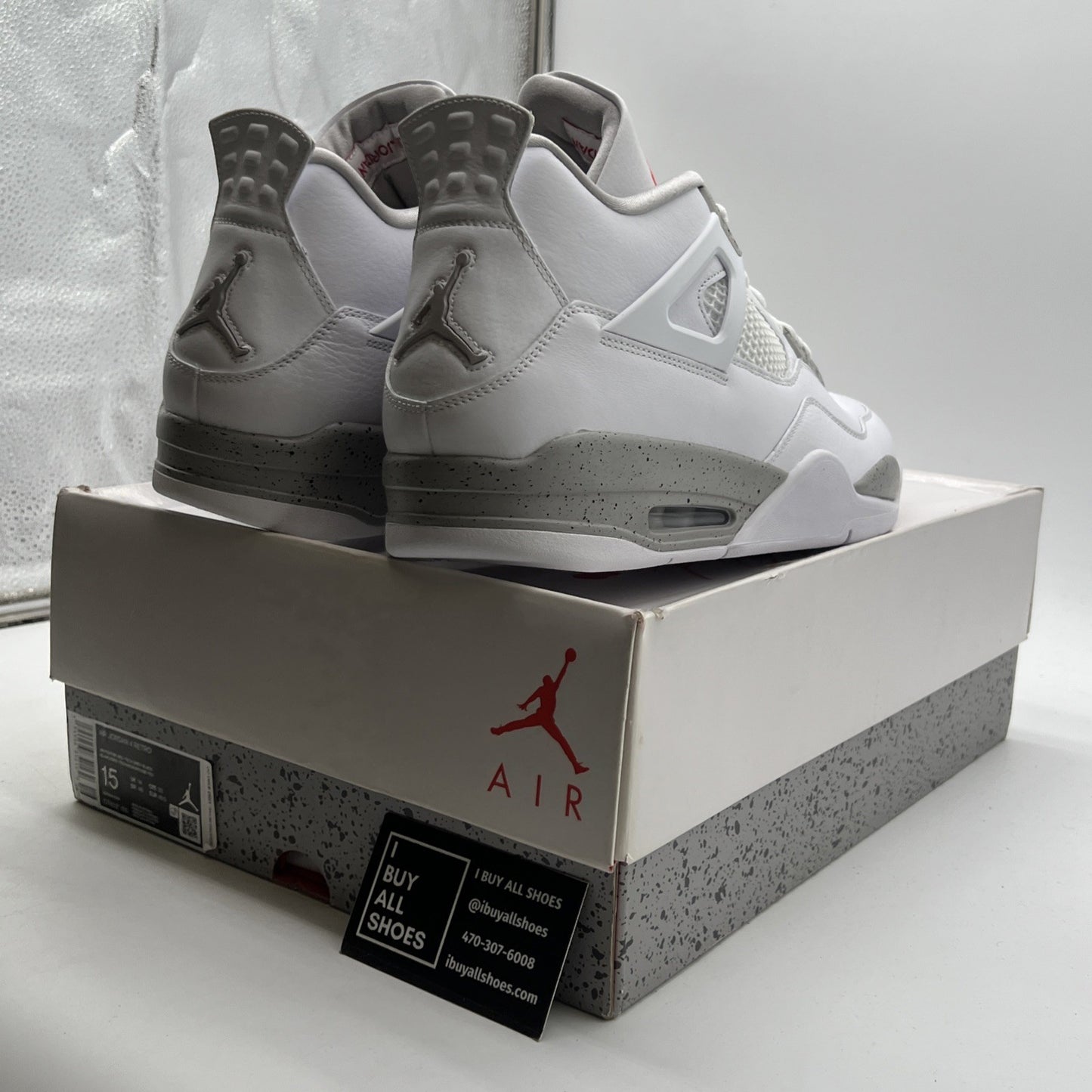Size 15 - Air Jordan 4 Retro Mid White Oreo (CT8527-100)