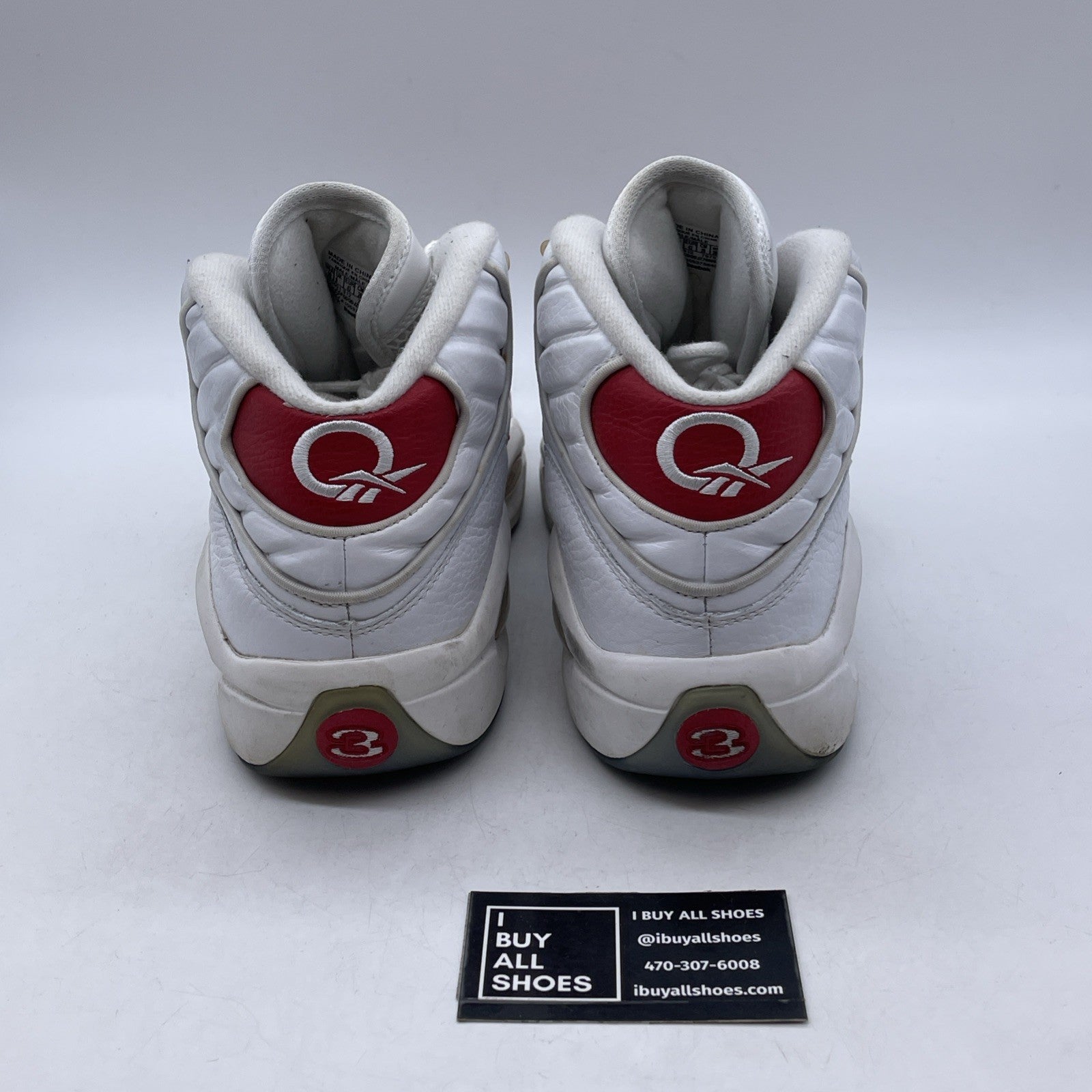 Size 10 - Reebok Question Mid White Pearlized Red (023501-312)