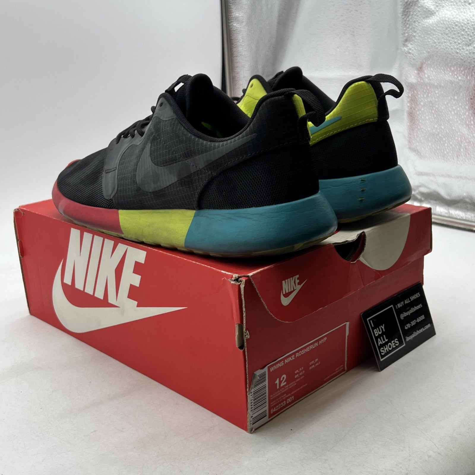 Size 12 - Nike Rosherun Hyp Black W (642233-001)
