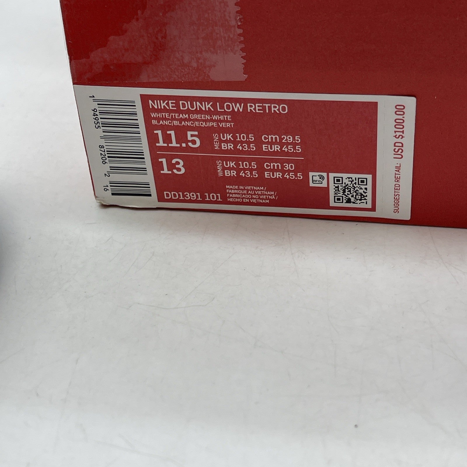 Size 11.5 - Nike Dunk Low Michigan State (DD1391-101)