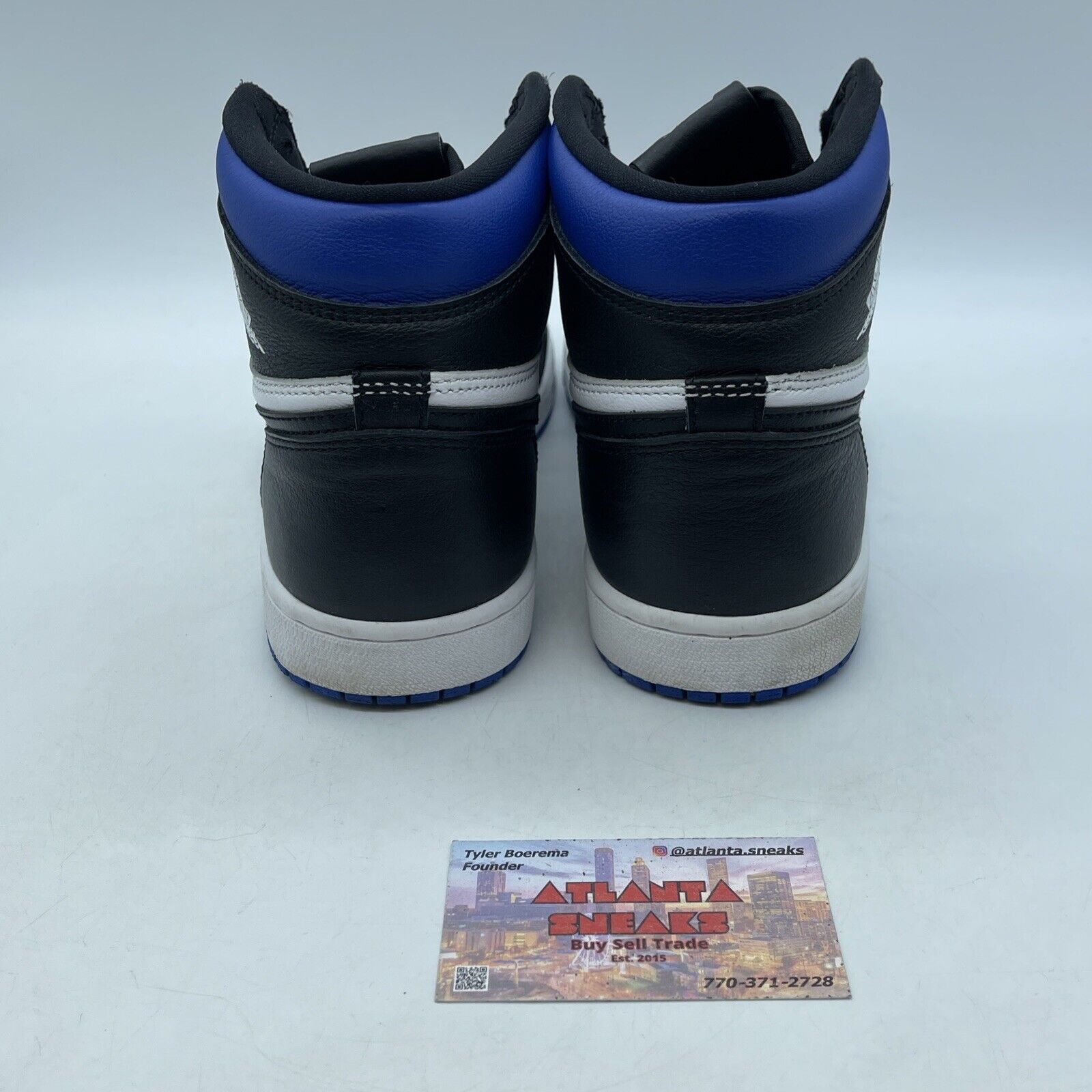 Size 8.5 - Jordan 1 Retro OG High Royal Toe Black White Leather (555088-041)