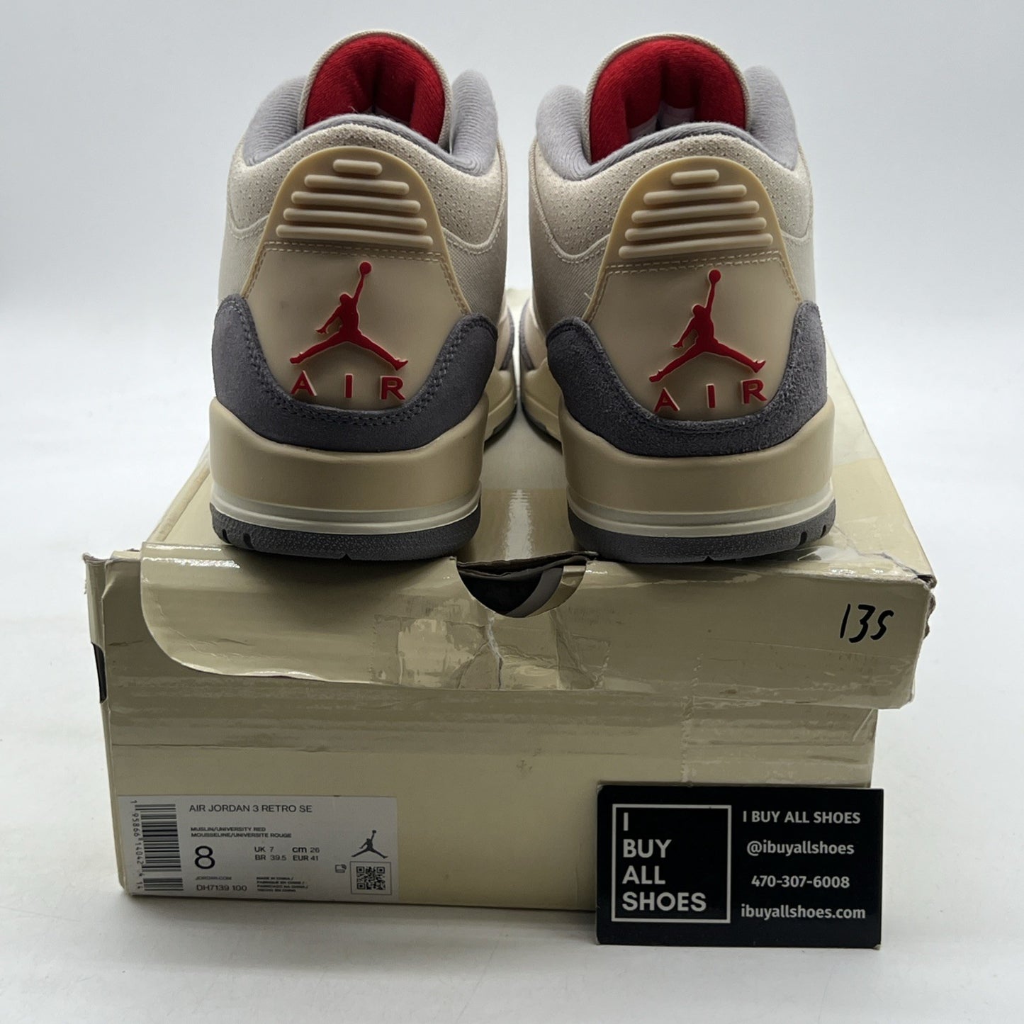 Size 8 - Air Jordan 3 Muslin (DH7139-100)