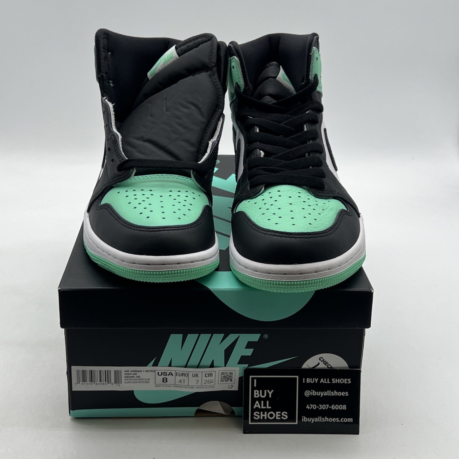 Size 8 - Air Jordan 1 Retro OG High Green Glow (DZ5485-130)