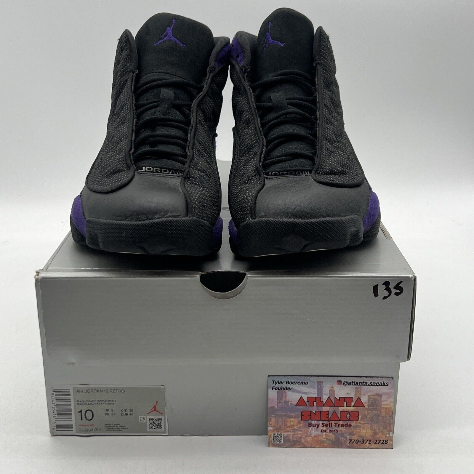 Size 10 - Jordan 13 Retro Court Purple Black Leather Suede (DJ5982-015)