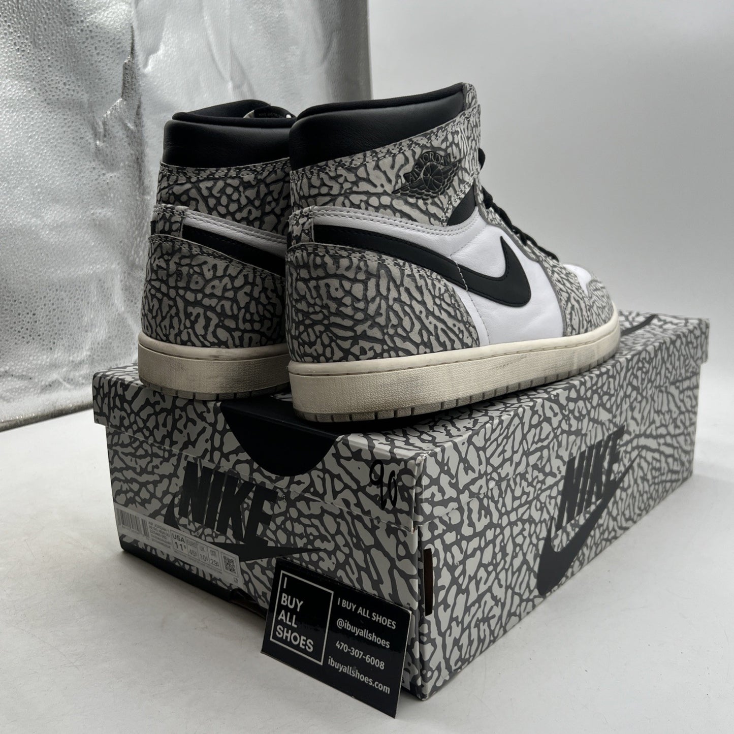 Size 11.5 - Air Jordan 1 Retro OG High White Cement (DZ5485-052)