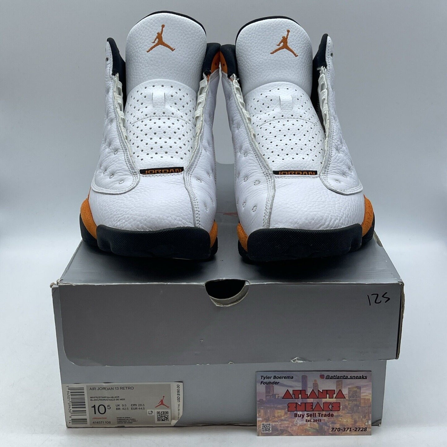 Size 10.5 - Air Jordan 13 Retro Starfish White Orange Black (414571-108)