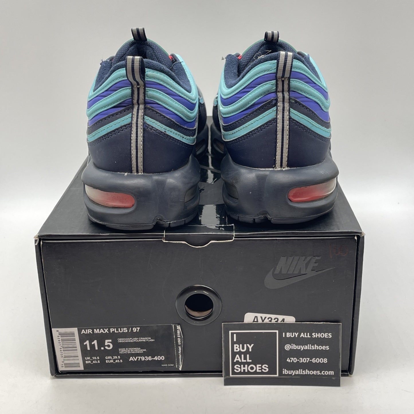 Size 11.5 - Nike Air Max Plus/97 Discover Your Air Blue Black (AV7936-400)