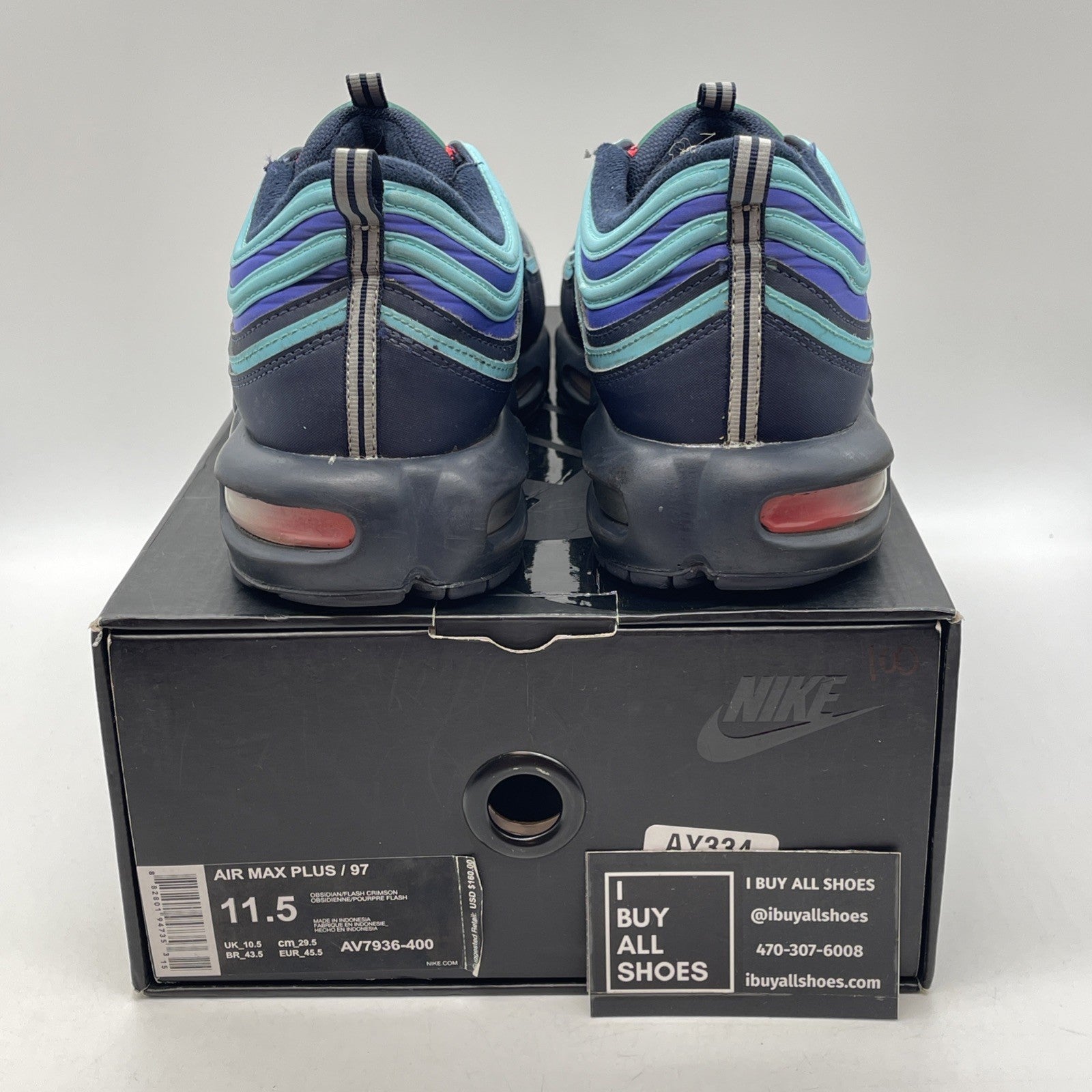 Size 11.5 - Nike Air Max Plus/97 Discover Your Air Blue Black (AV7936-400)