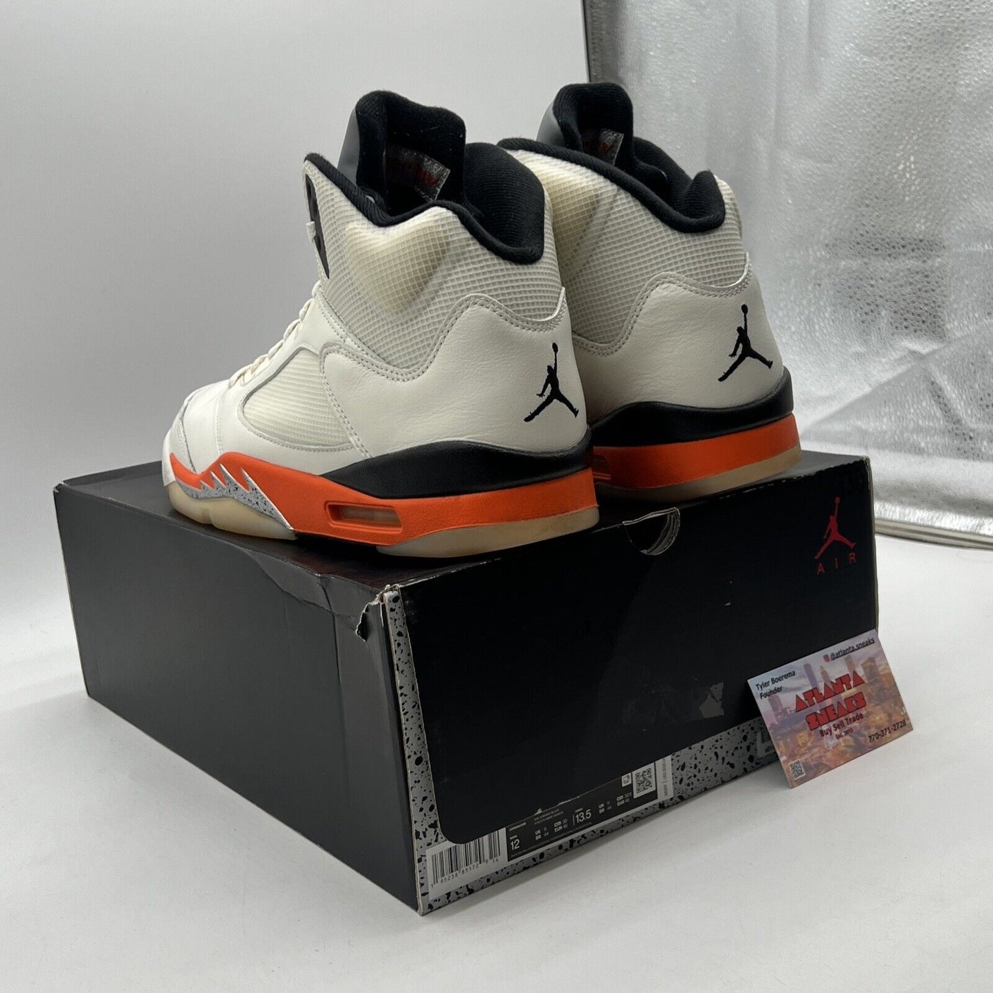 Size 12 - Jordan 5 Shattered Backboard Black Grey Orange (DC1060-100)