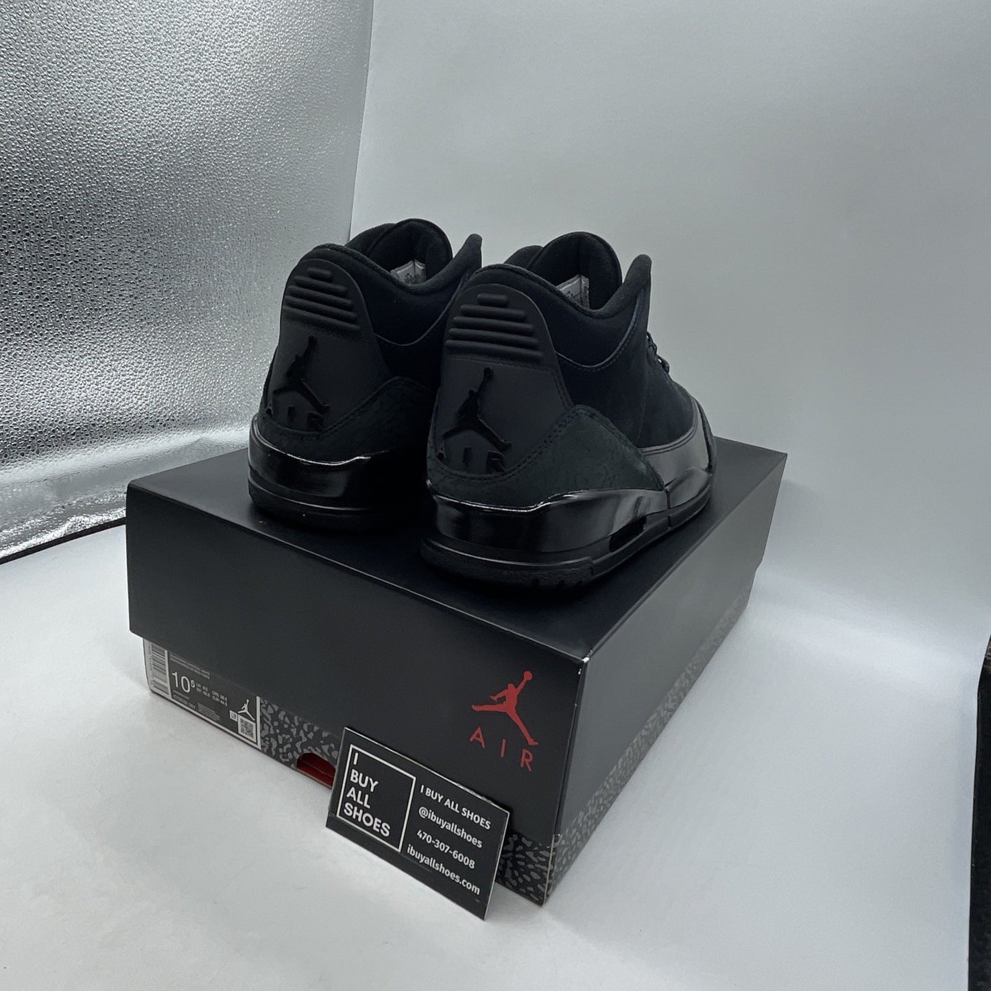 Size 10.5 - Air Jordan 3 Retro 2025 Black Cat (CT8532-001)