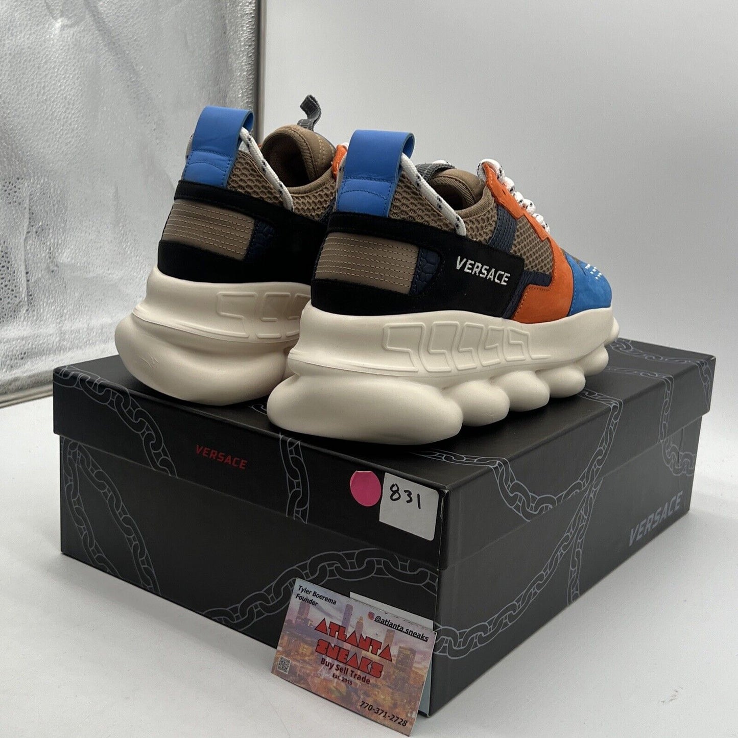 Size 8 - Versace Chain Reaction 2 Punky Cargo Zesty Orange (DSU7462-DTP1G-KZECZ)