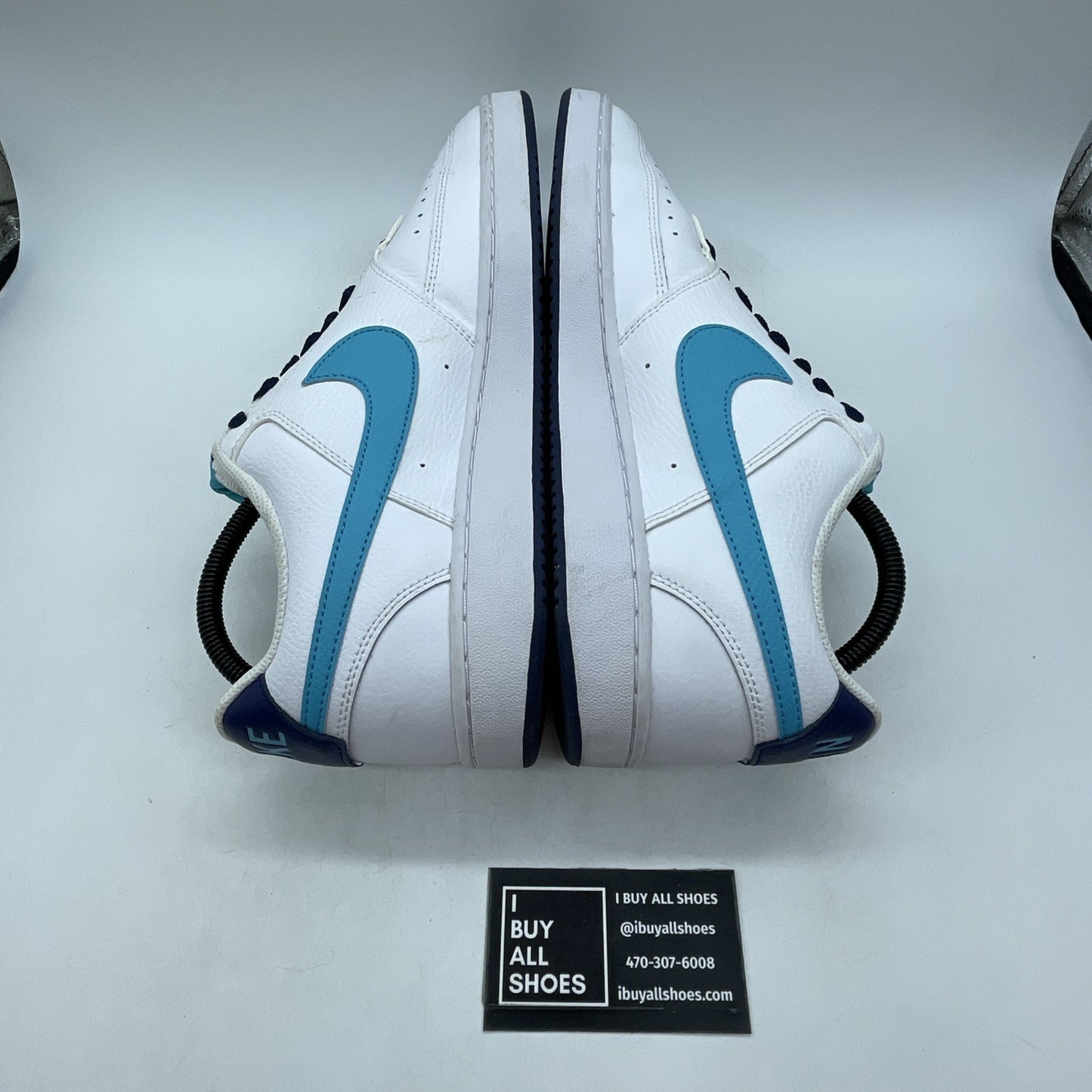 Size 12 - Nike Court Vision Low White Turquoise Blue (DM1187-100)