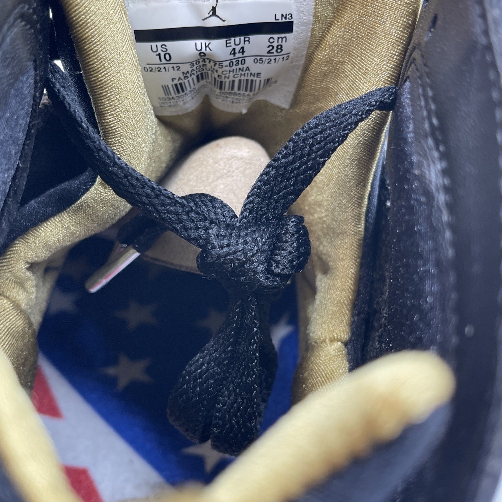 Size 10 - Air Jordan 7 Retro Golden Moments Black Suede Leather (304775-030)