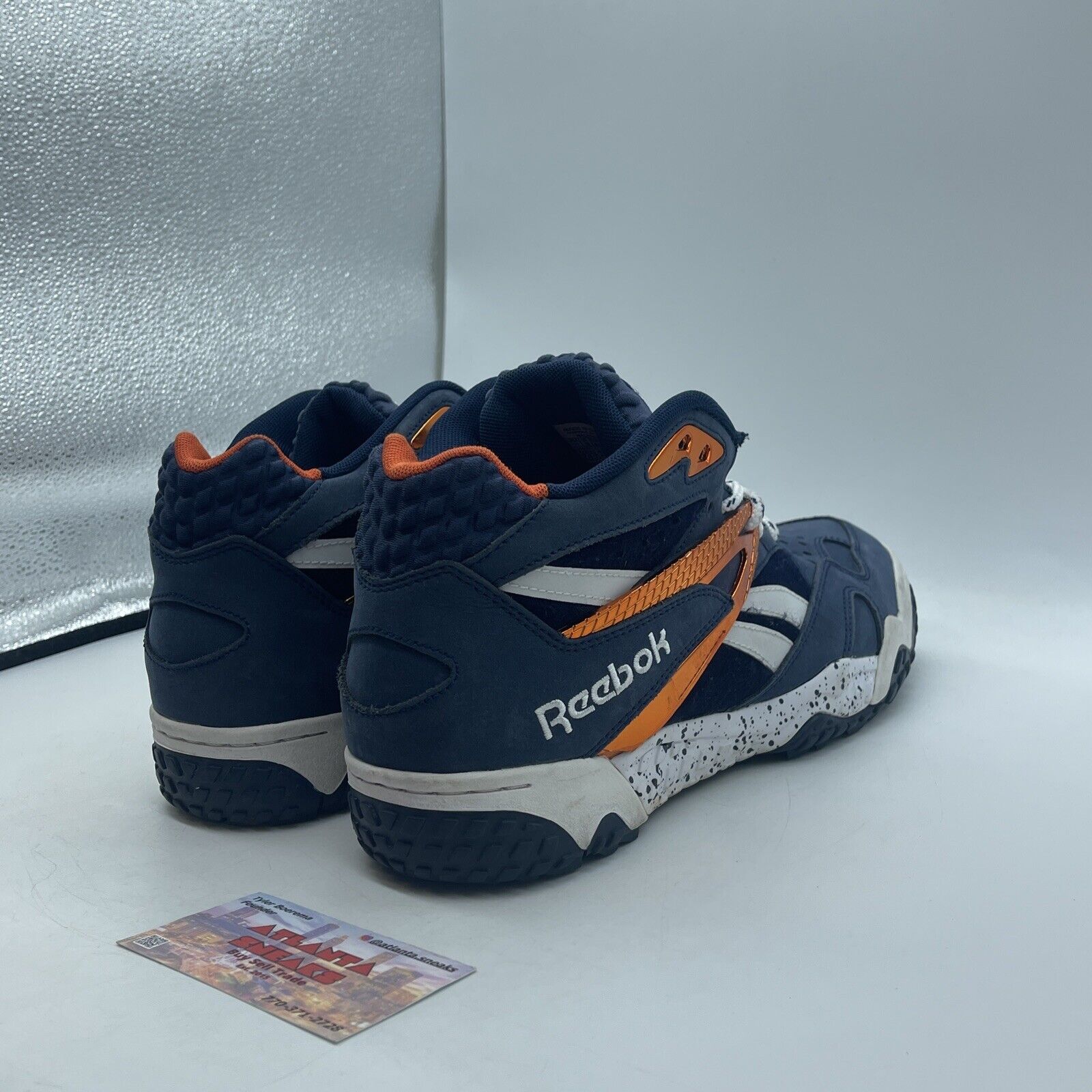 Size 11 - Reebok Scrimmage Mid Blue White Orange (V53286)