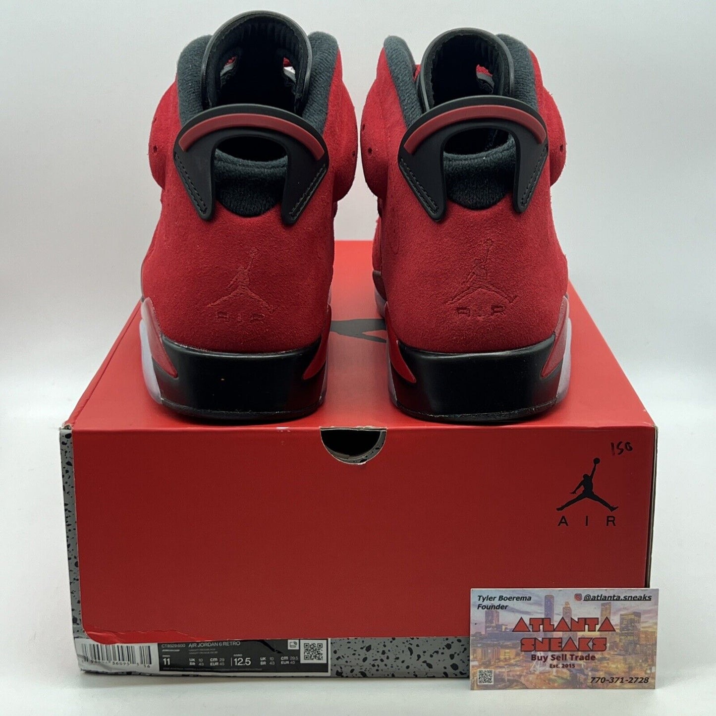 Size 11 - Air Jordan 6 Retro Toro Bravo Black Red Suede (CT8529-600)