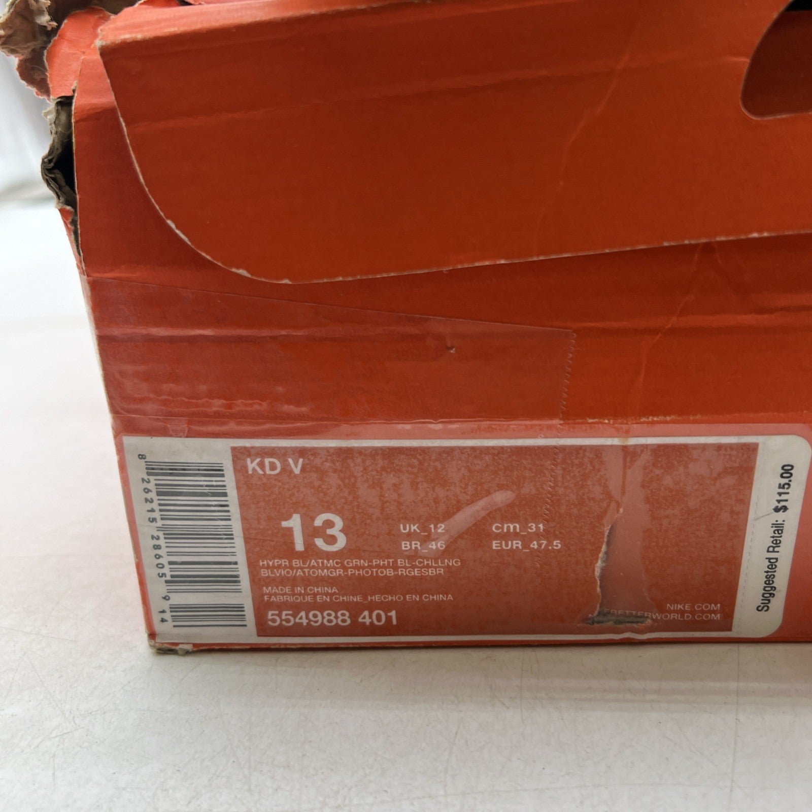 Size 13 - Nike KD 5 Basketball Shoe Christmas (554988-401)