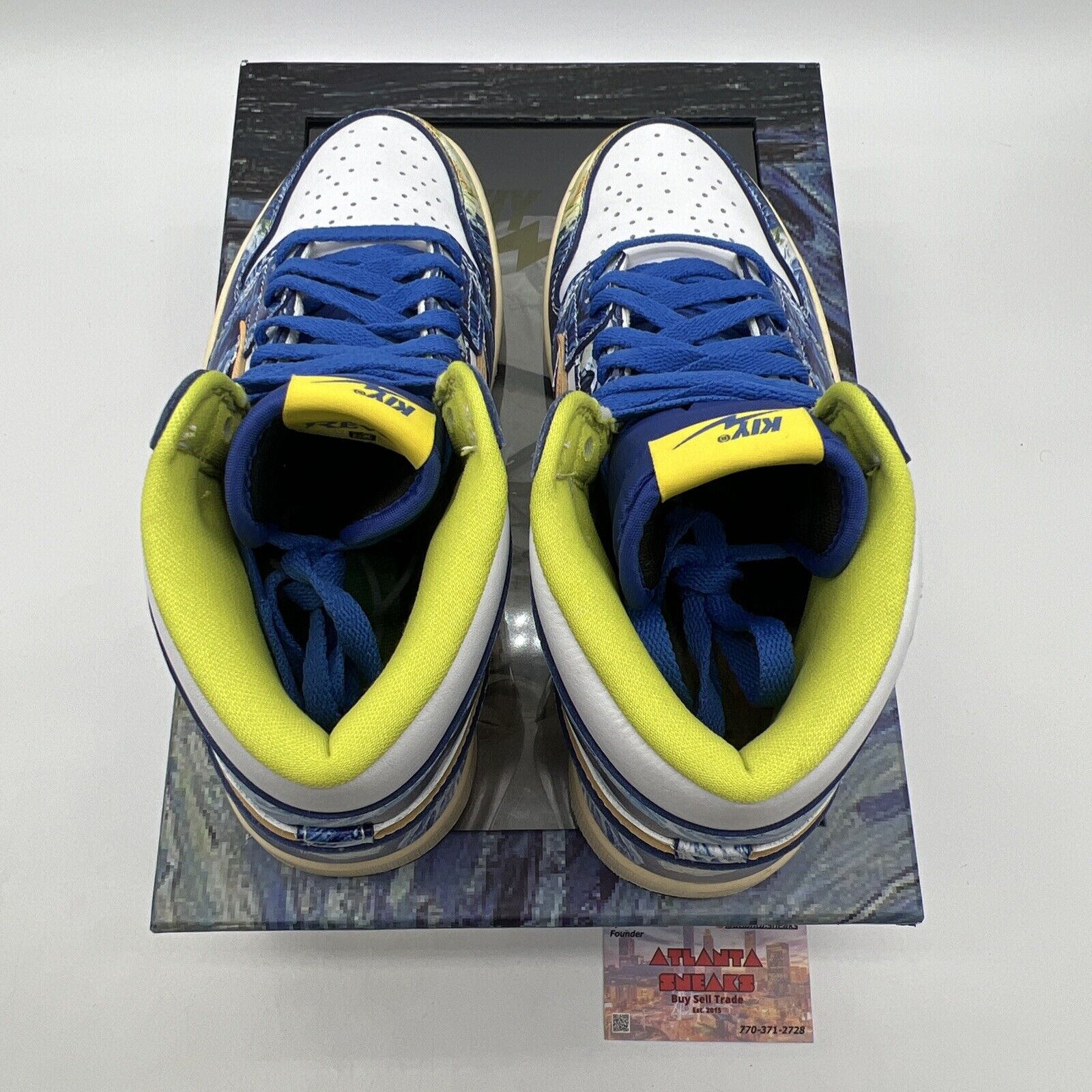 Size 8.5 - Air Kiy Limited Edition “Van Gogh” Miami Art Basel High Top