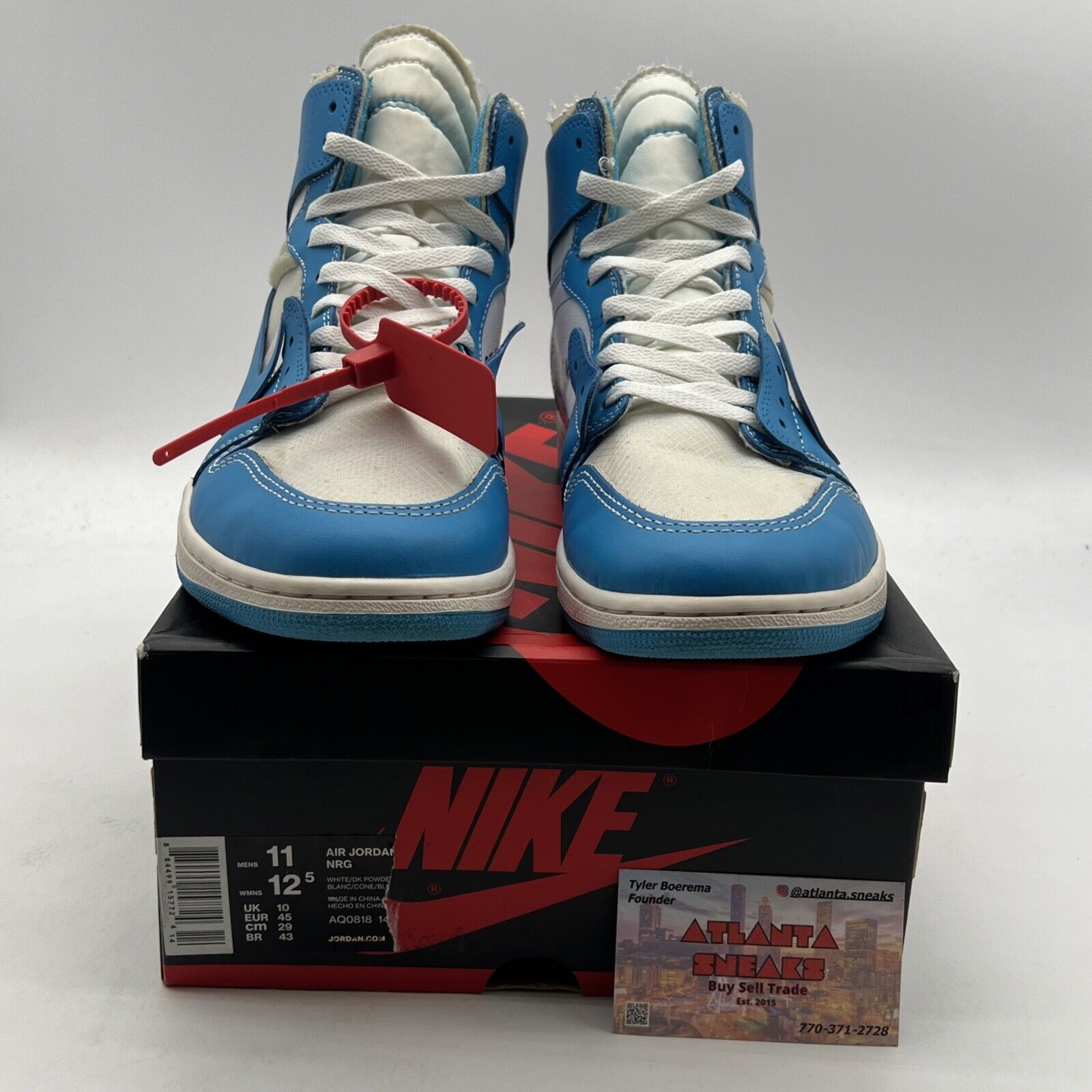 Size 11 - Air Jordan 1 Retro OG x Off-White High UNC (AQ0818-148)