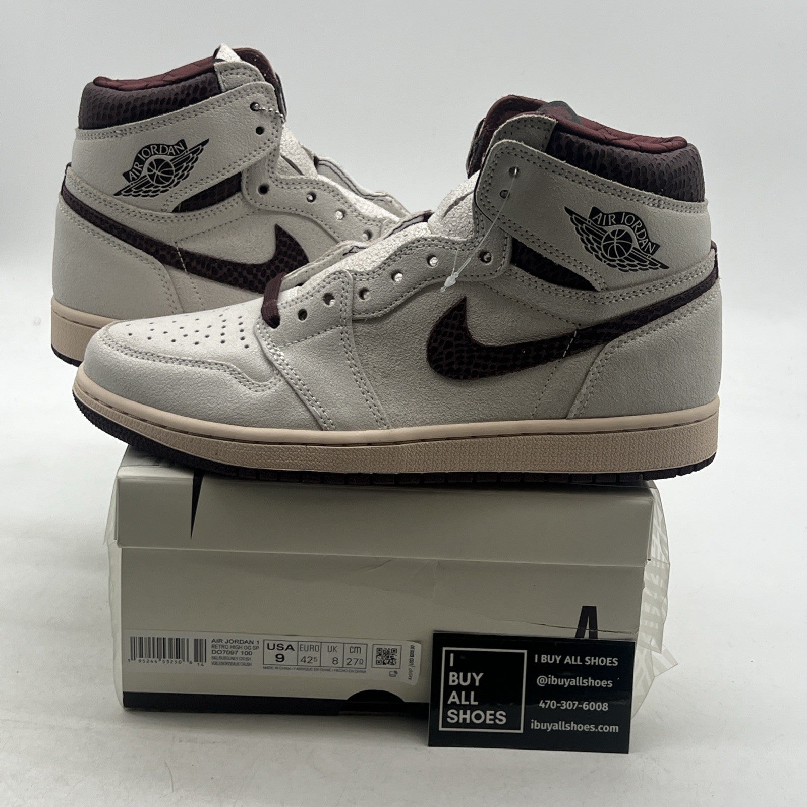 Size 9 - Air Jordan 1 OG x A Ma Maniere High Airness (DO7097-100)