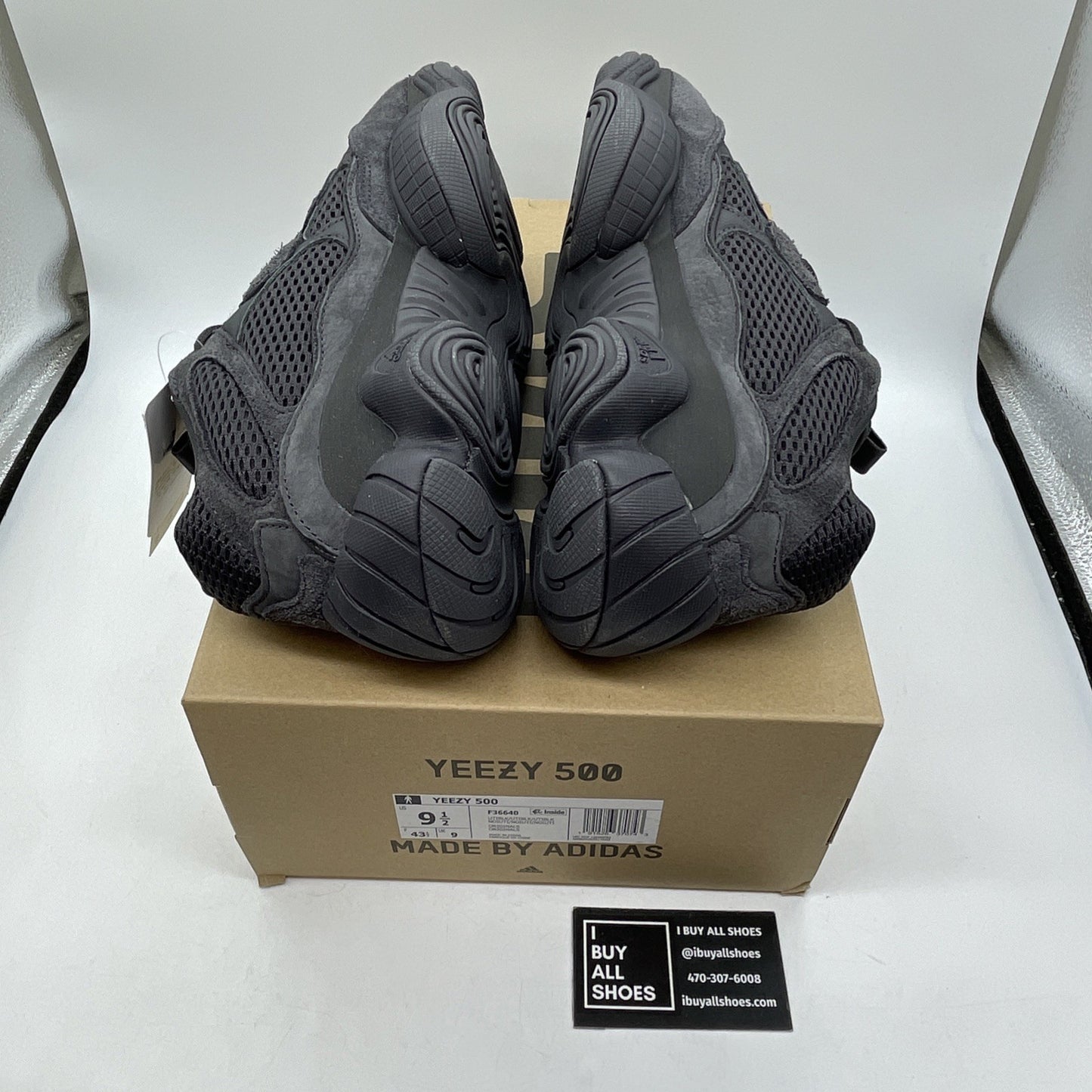 Size 9.5 - adidas Yeezy 500 Low Utility Black Suede Leather (F36640)