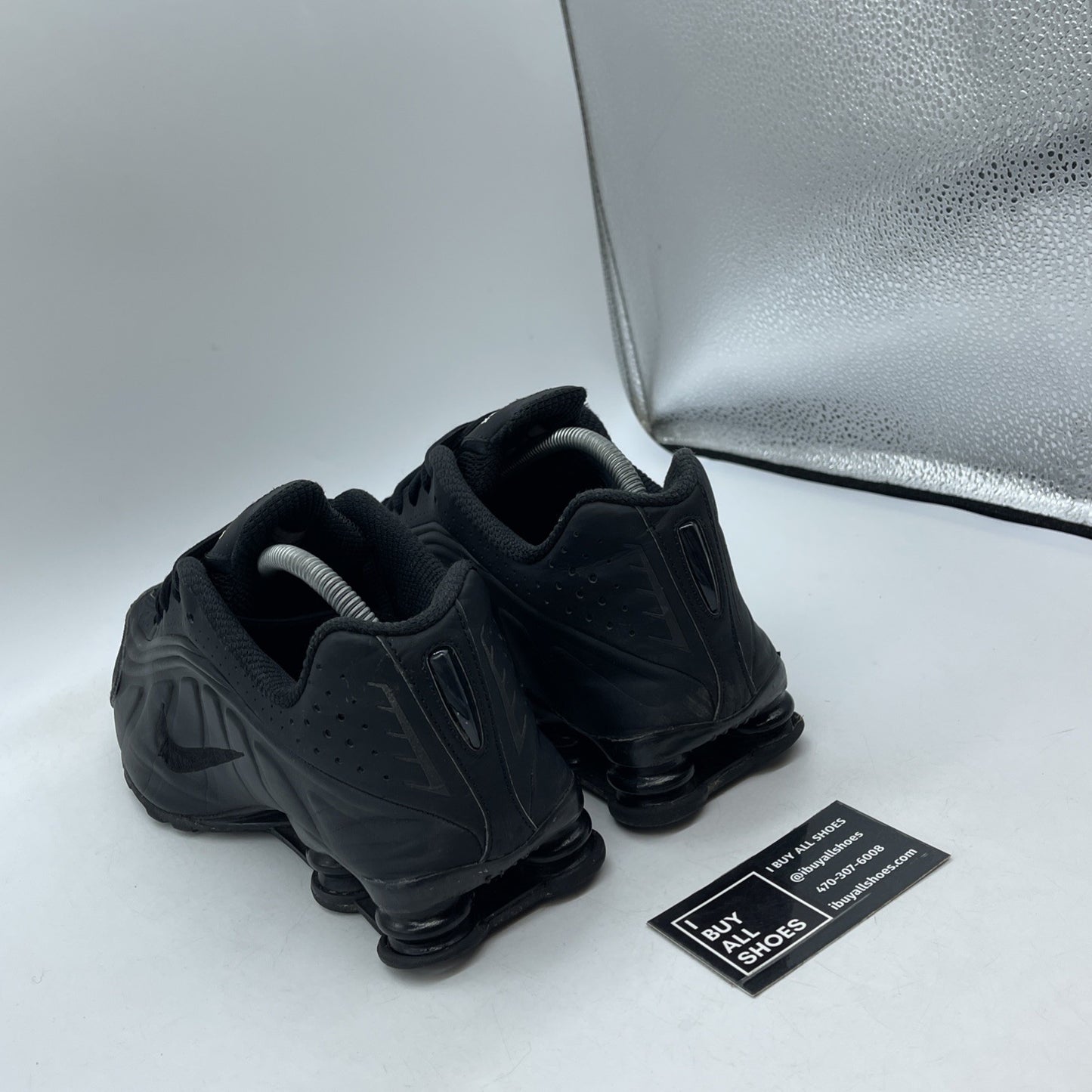 Size 10 - Nike Shox R4 Black Suede Leather  (HQ1988-001)