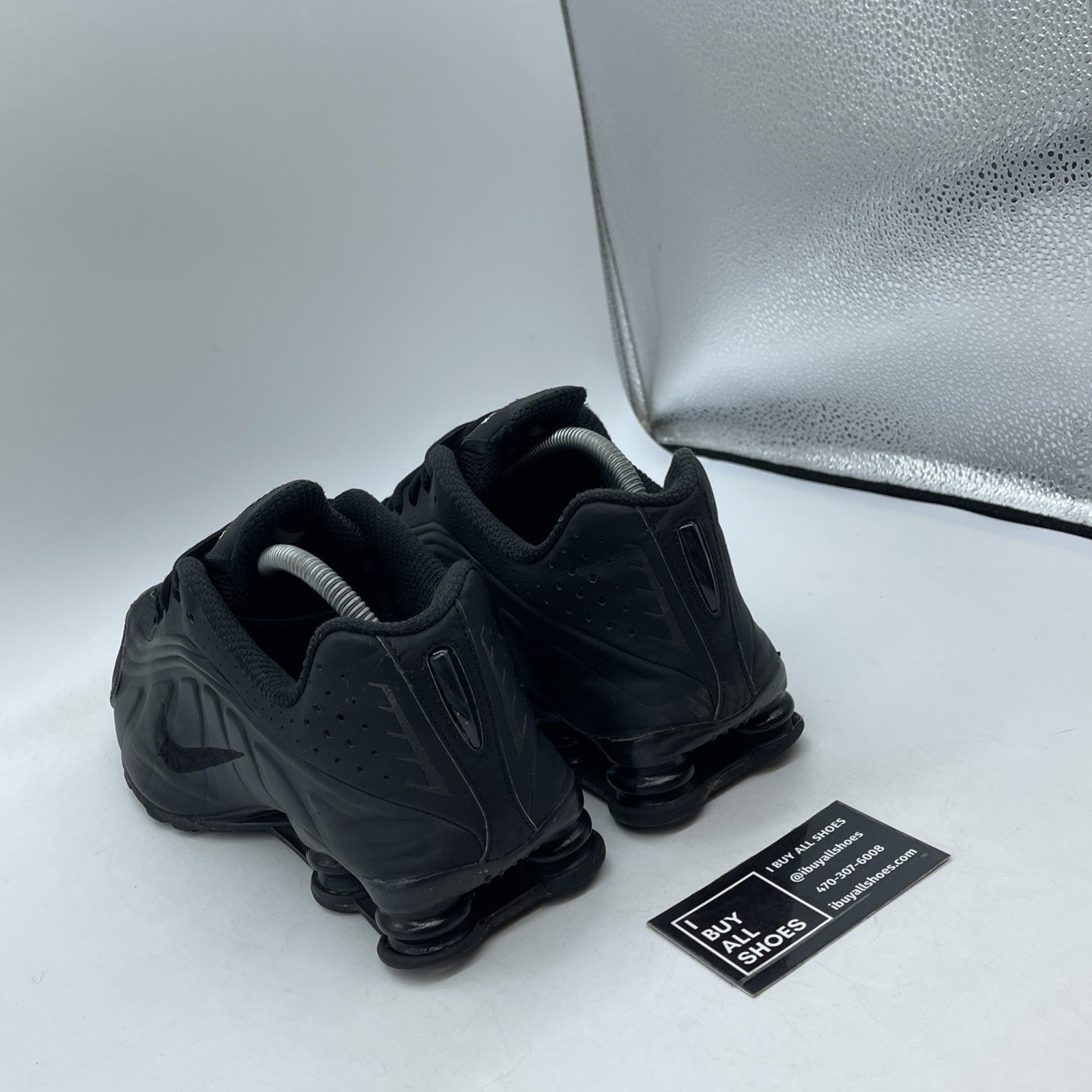 Size 10 - Nike Shox R4 Black Suede Leather  (HQ1988-001)